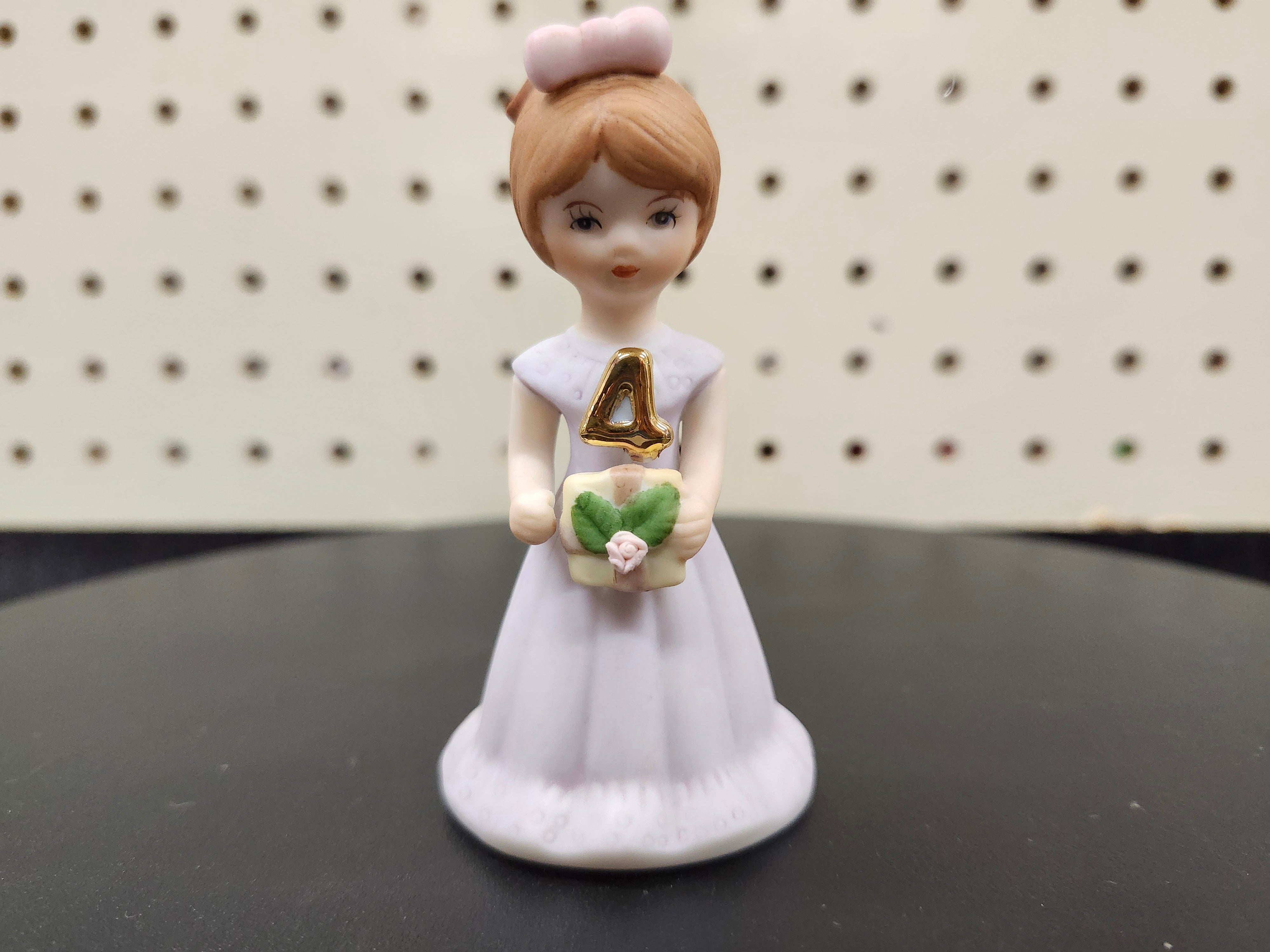 #4 Growing up birthday girl figurines. Brown & blonde hair girls