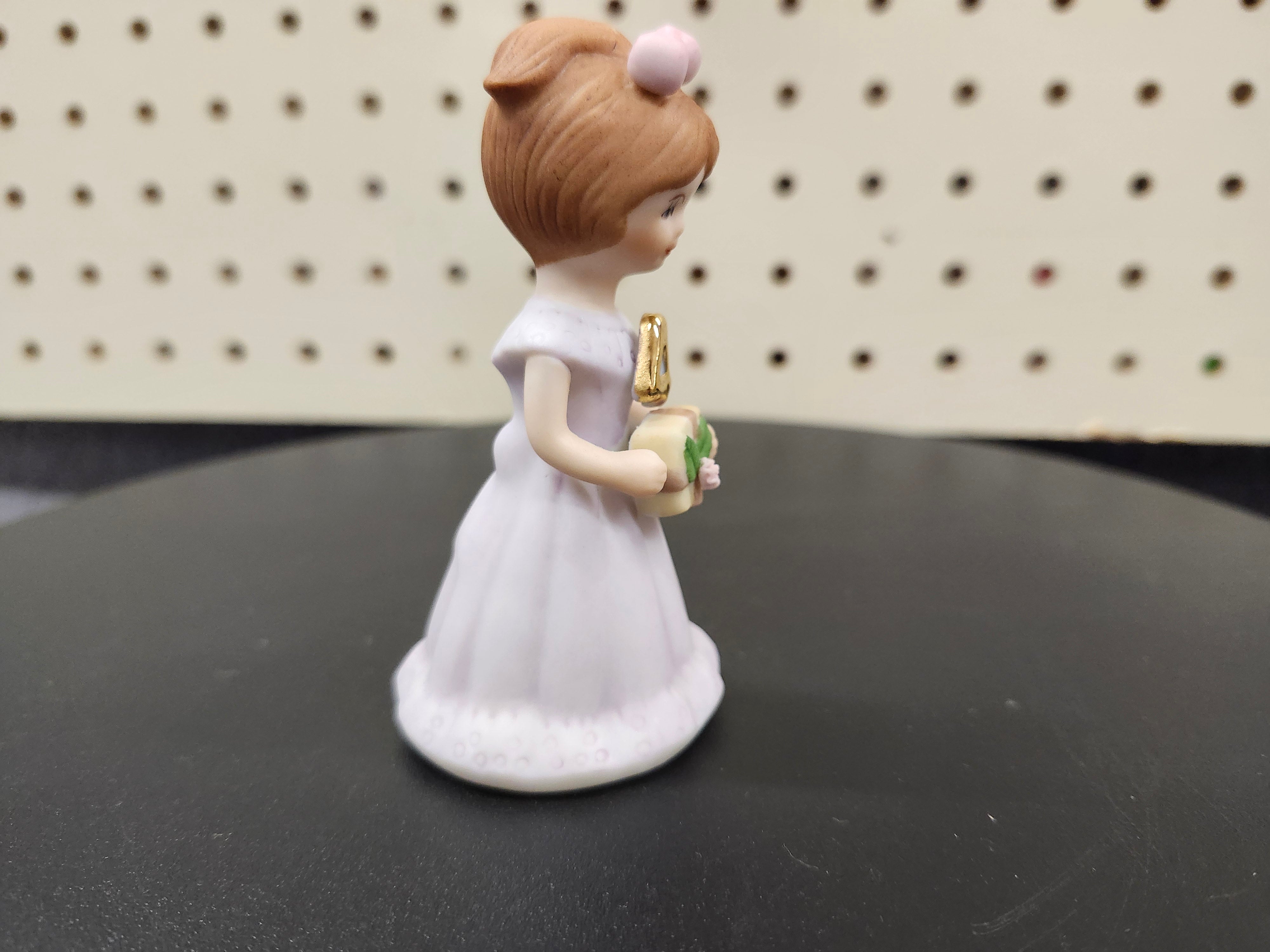 #4 Growing up birthday girl figurines. Brown & blonde hair girls