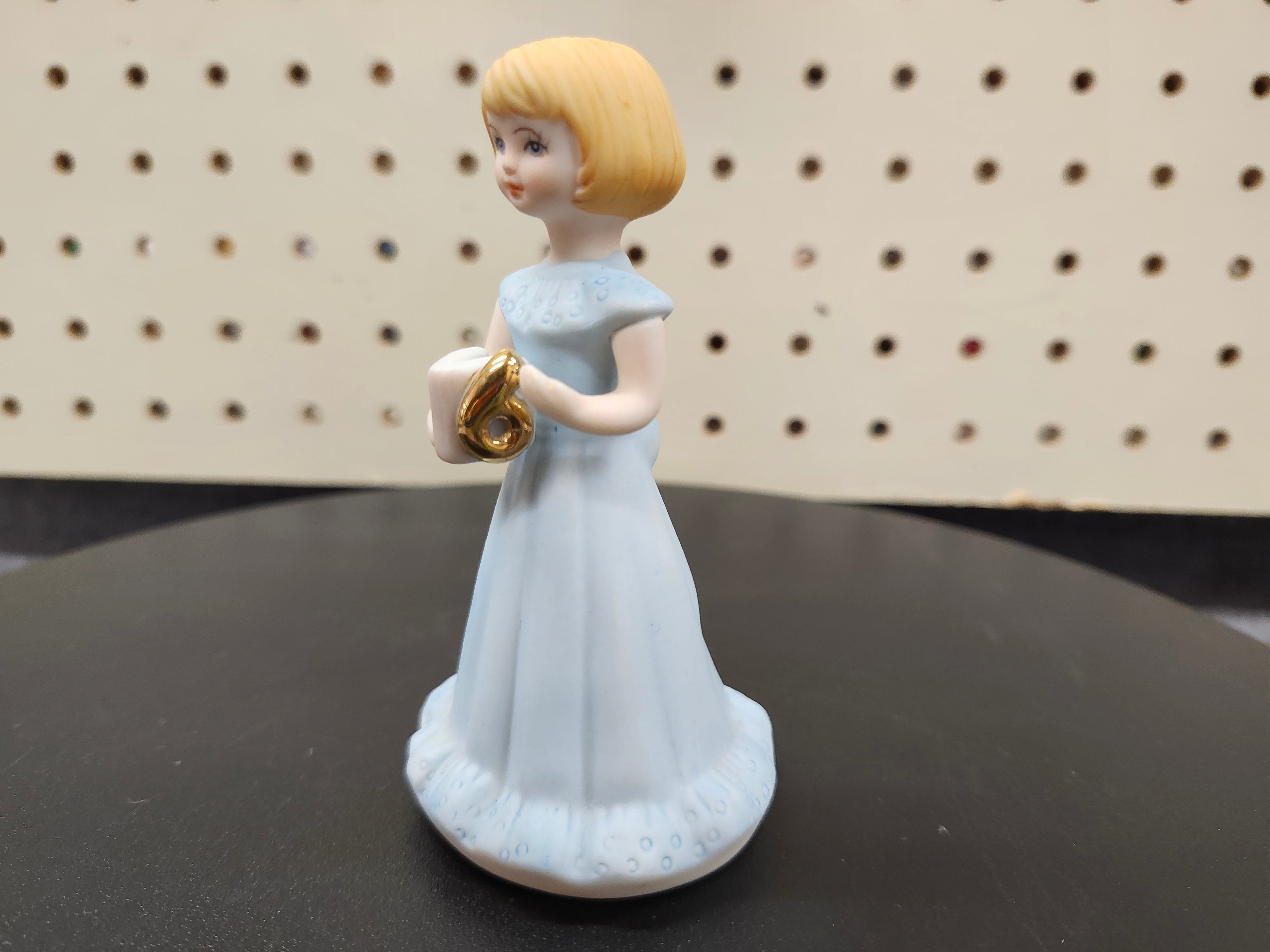 #6 Growing up birthday girl figurines. Brown & blonde hair girls