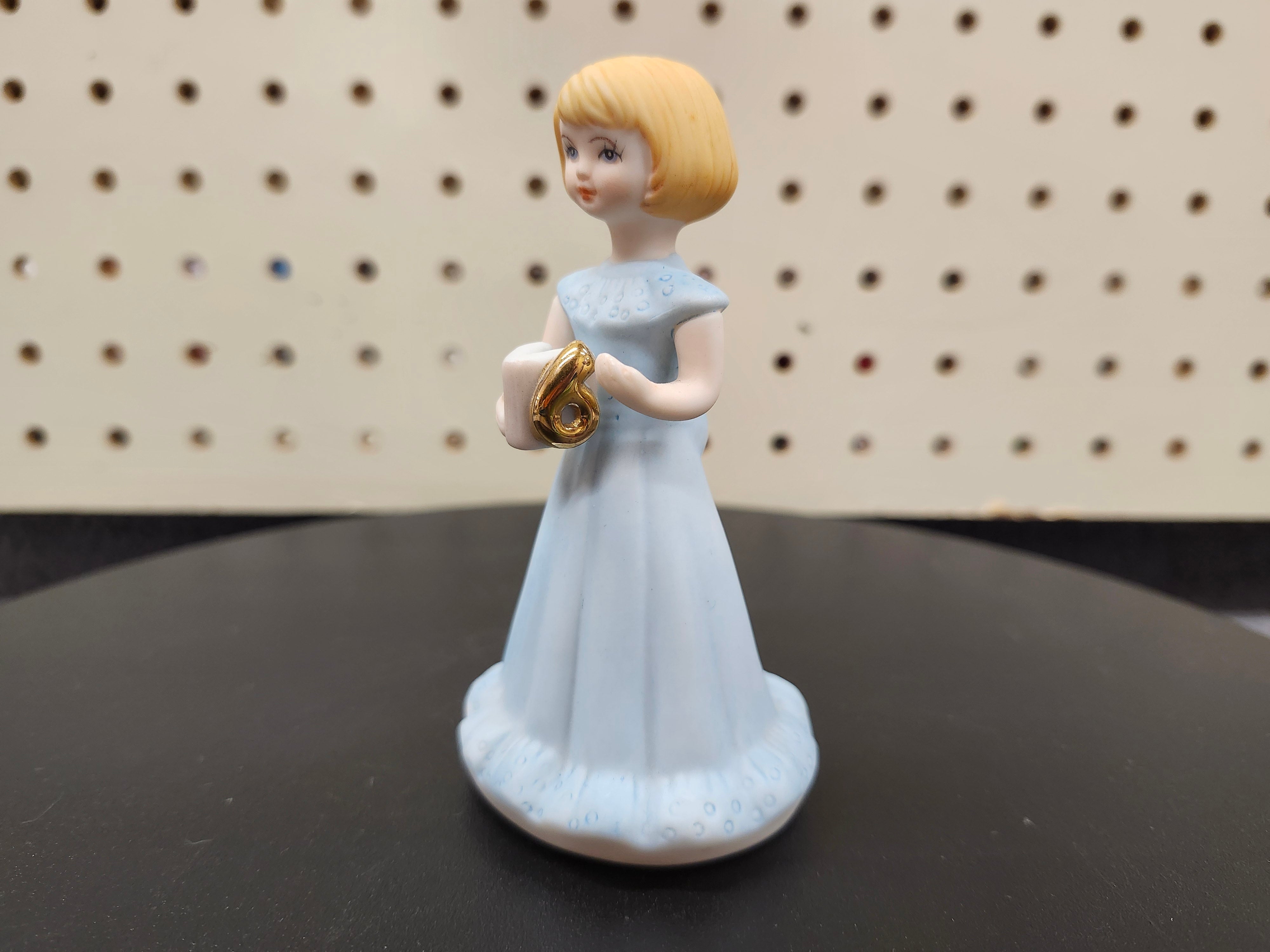 #6 Growing up birthday girl figurines. Brown & blonde hair girls