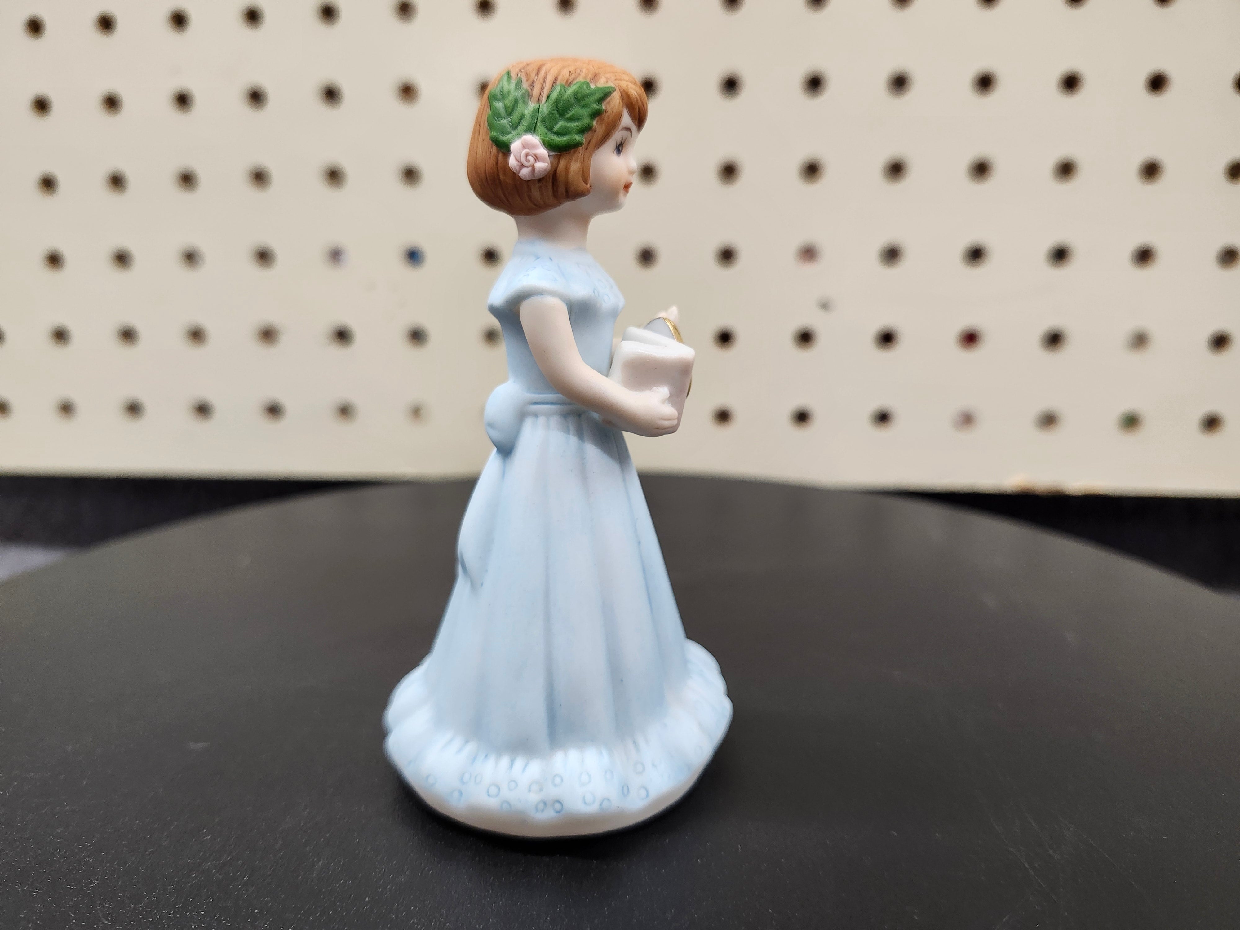 #6 Growing up birthday girl figurines. Brown & blonde hair girls