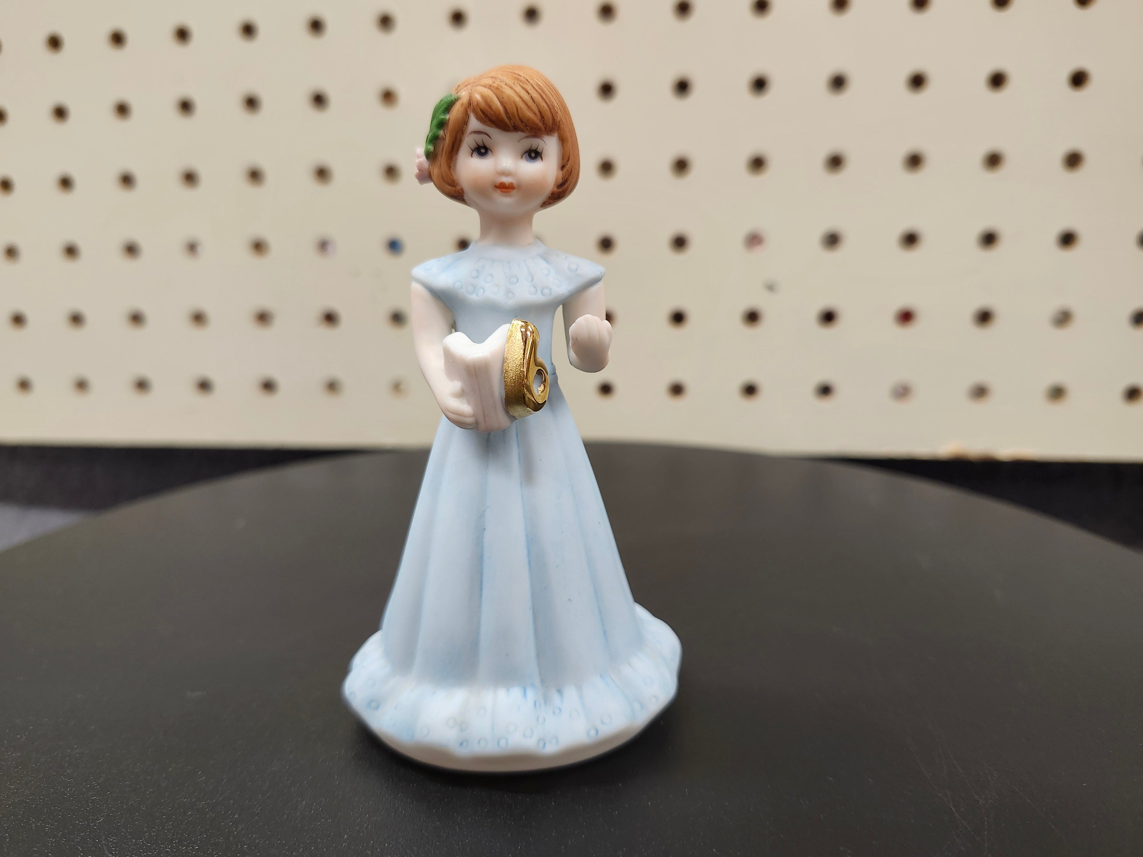 #6 Growing up birthday girl figurines. Brown & blonde hair girls