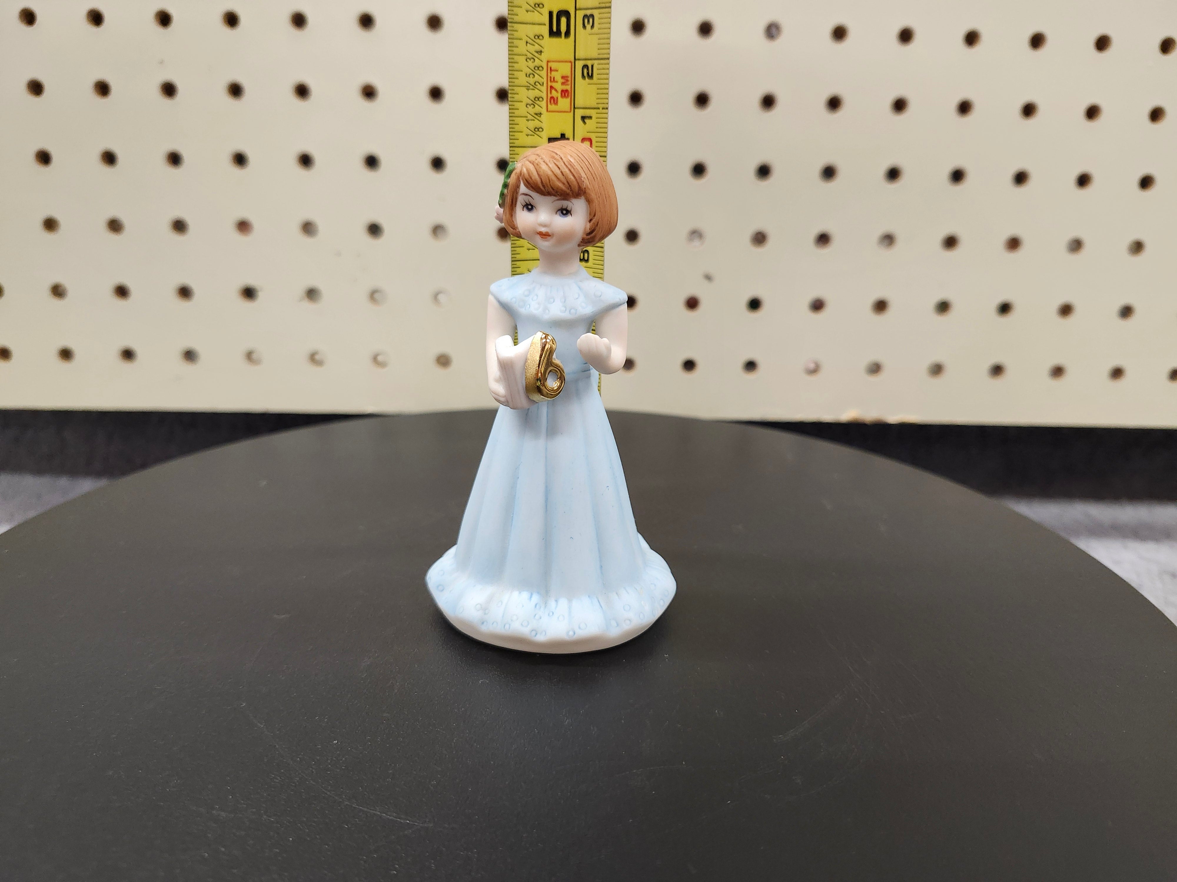 #6 Growing up birthday girl figurines. Brown & blonde hair girls