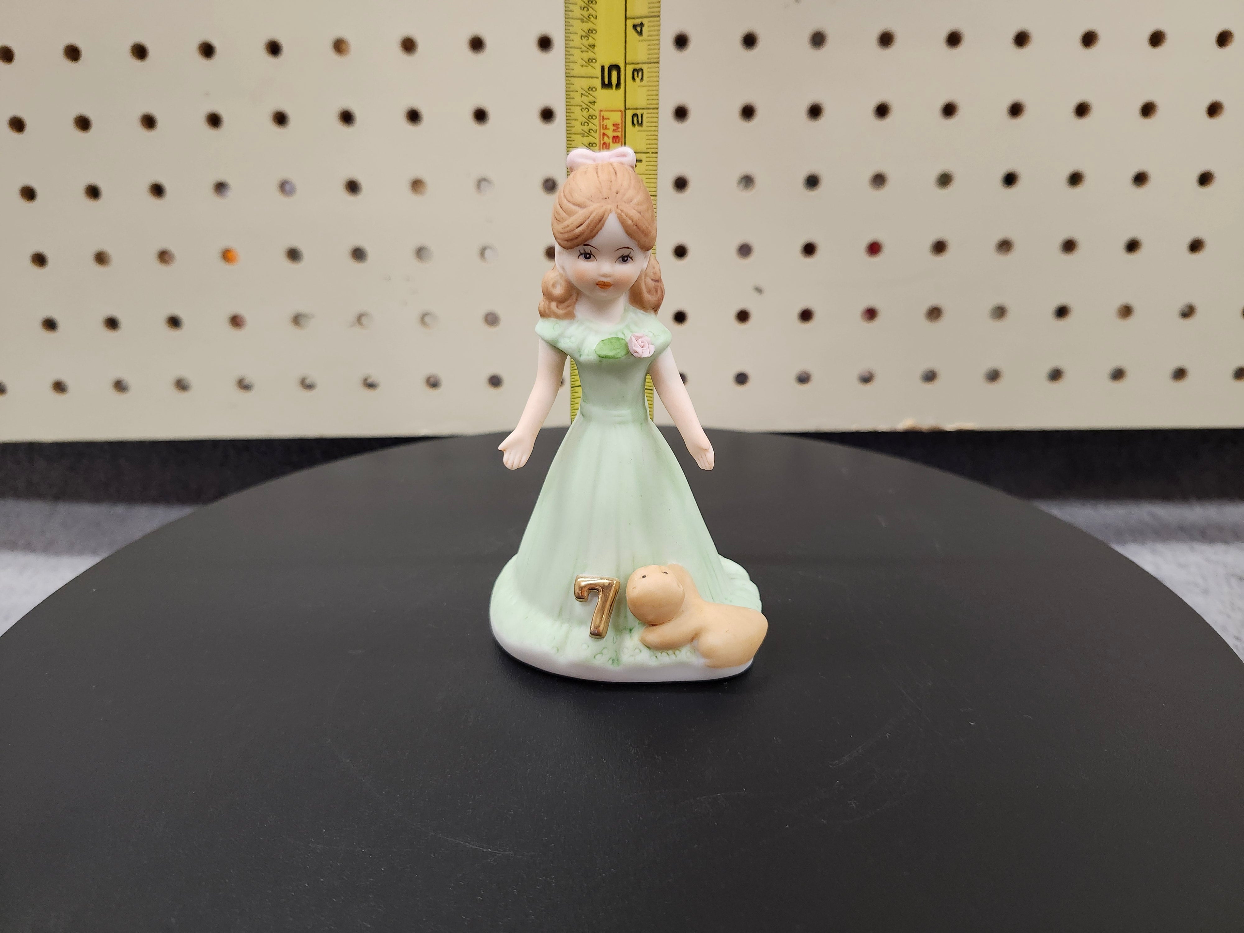 #7 Growing up birthday girl figurines. Brown & blonde hair girls