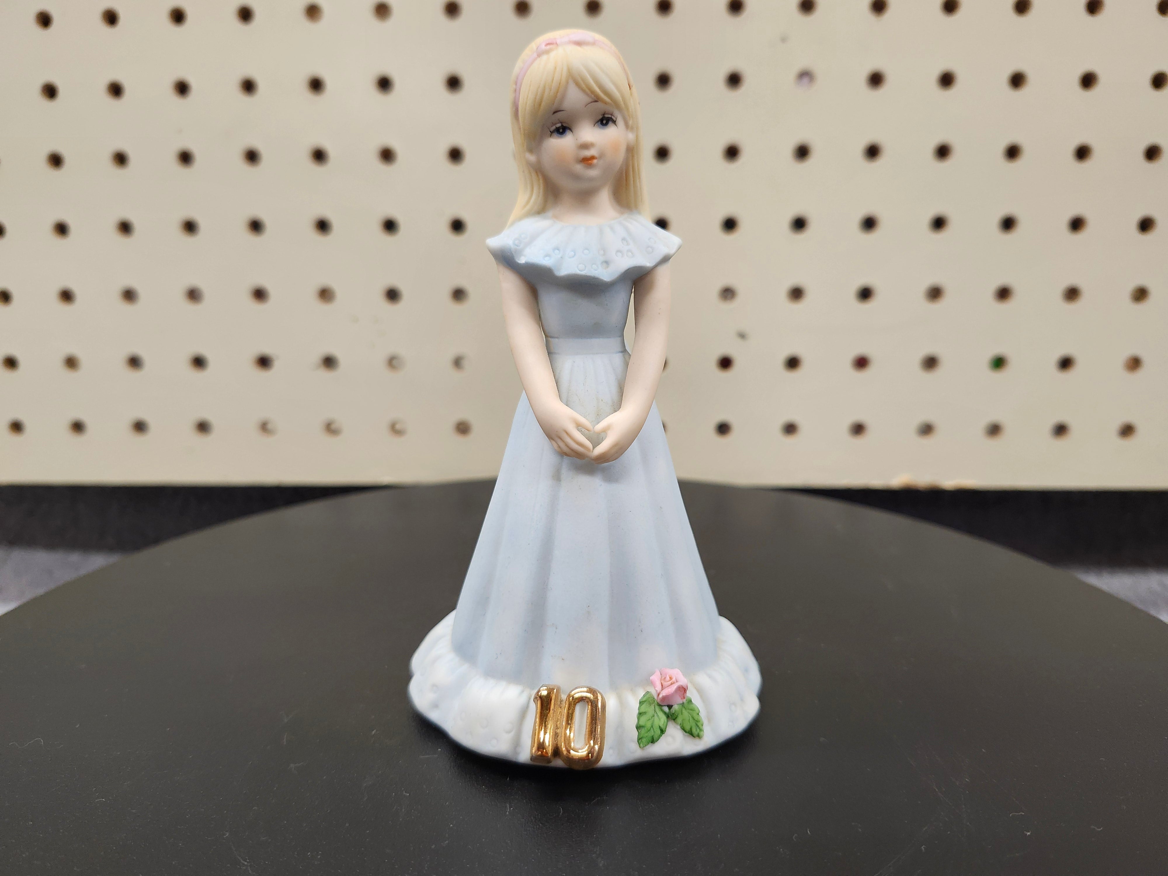 #10 Growing up birthday girl figurines. Blonde & brown hair girls
