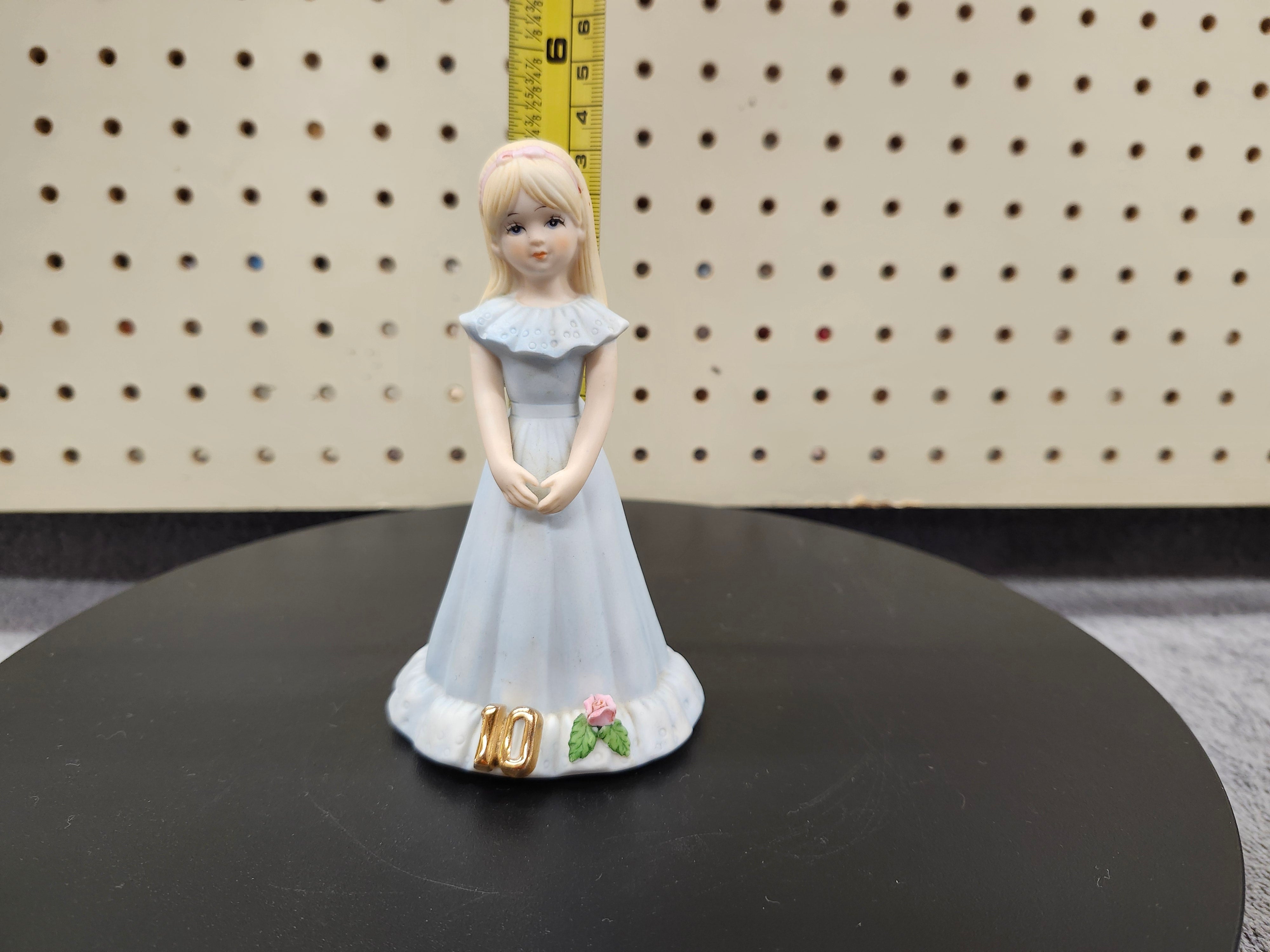 #10 Growing up birthday girl figurines. Blonde & brown hair girls