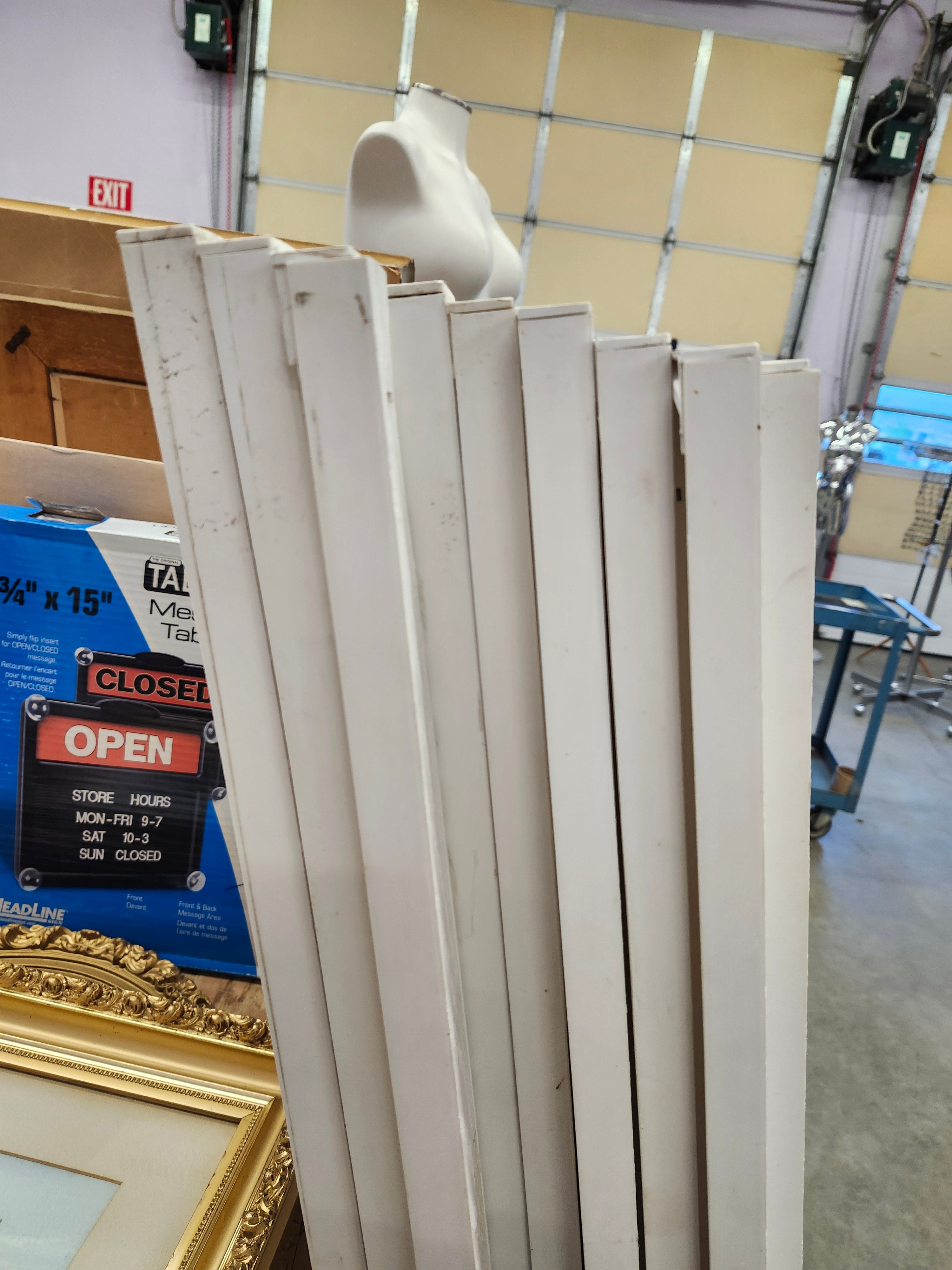 White plastic shutters x9
