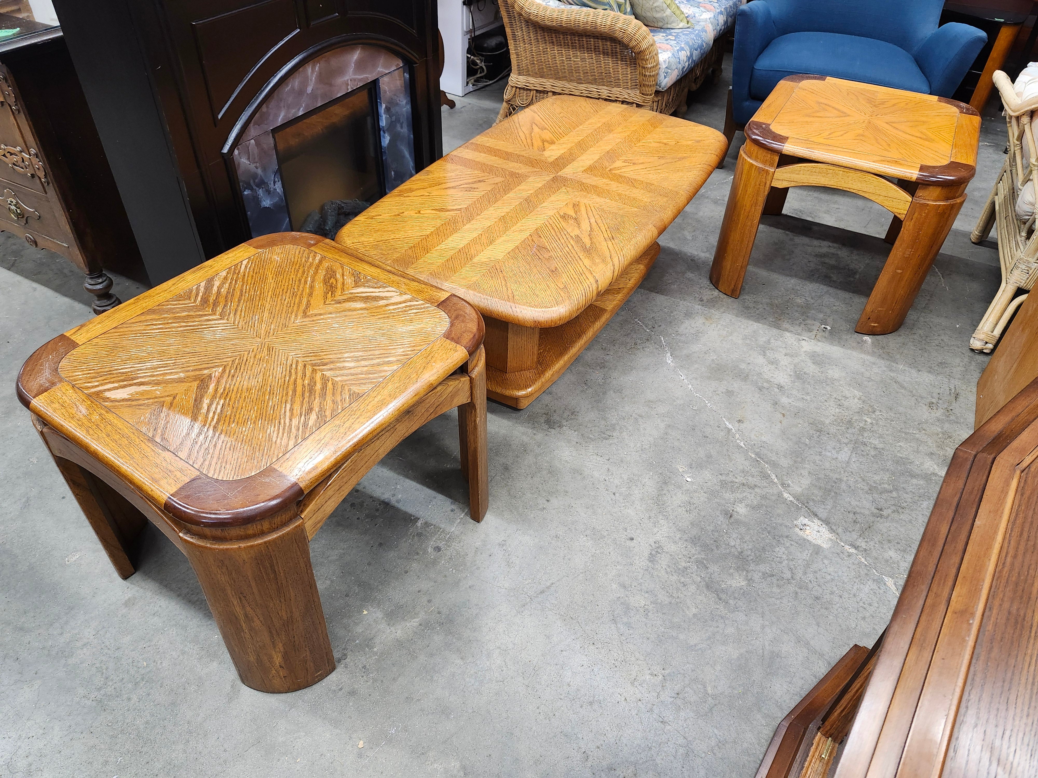Coffee table & x2 end tables