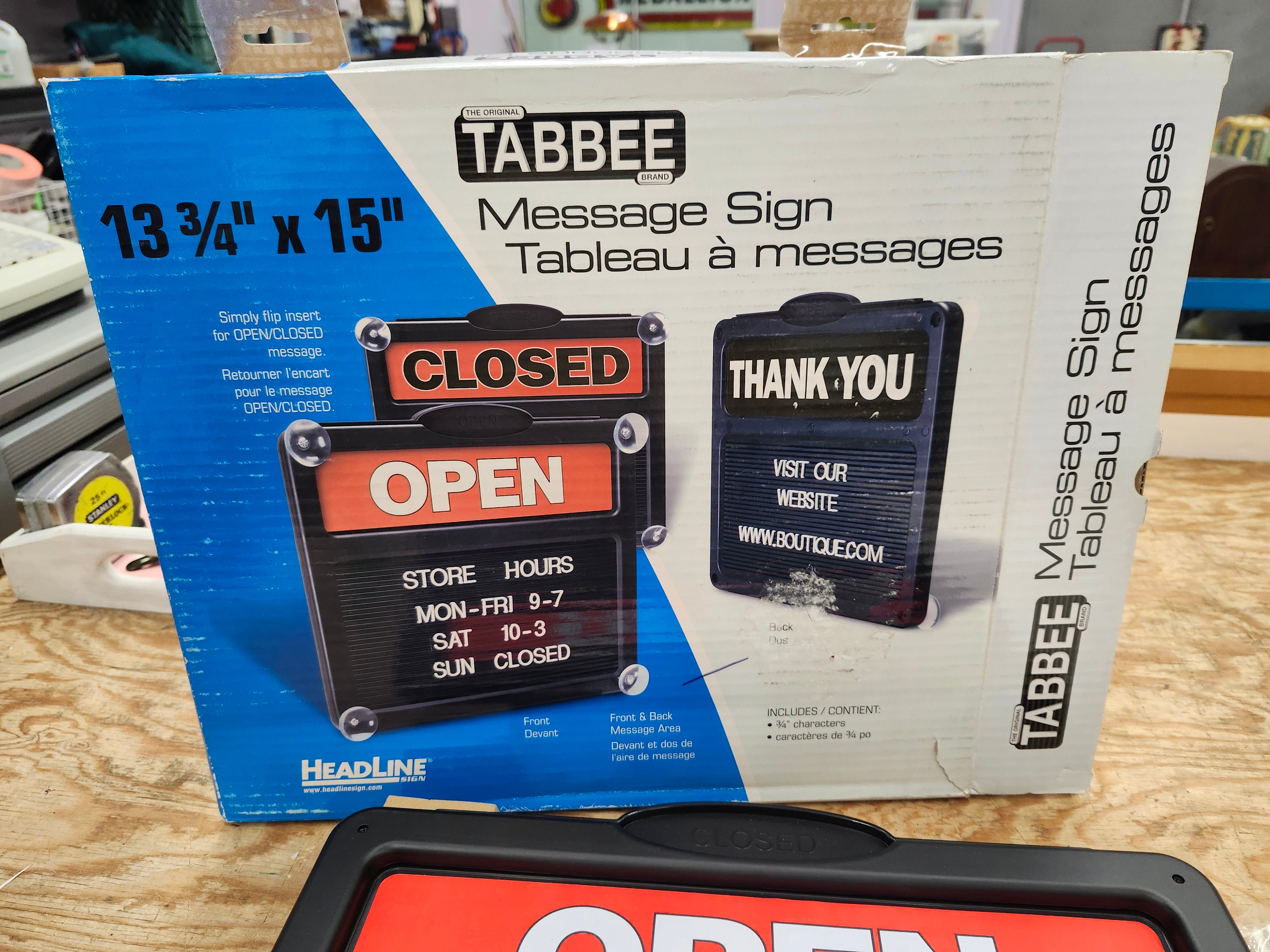 New Open & Closed business sign