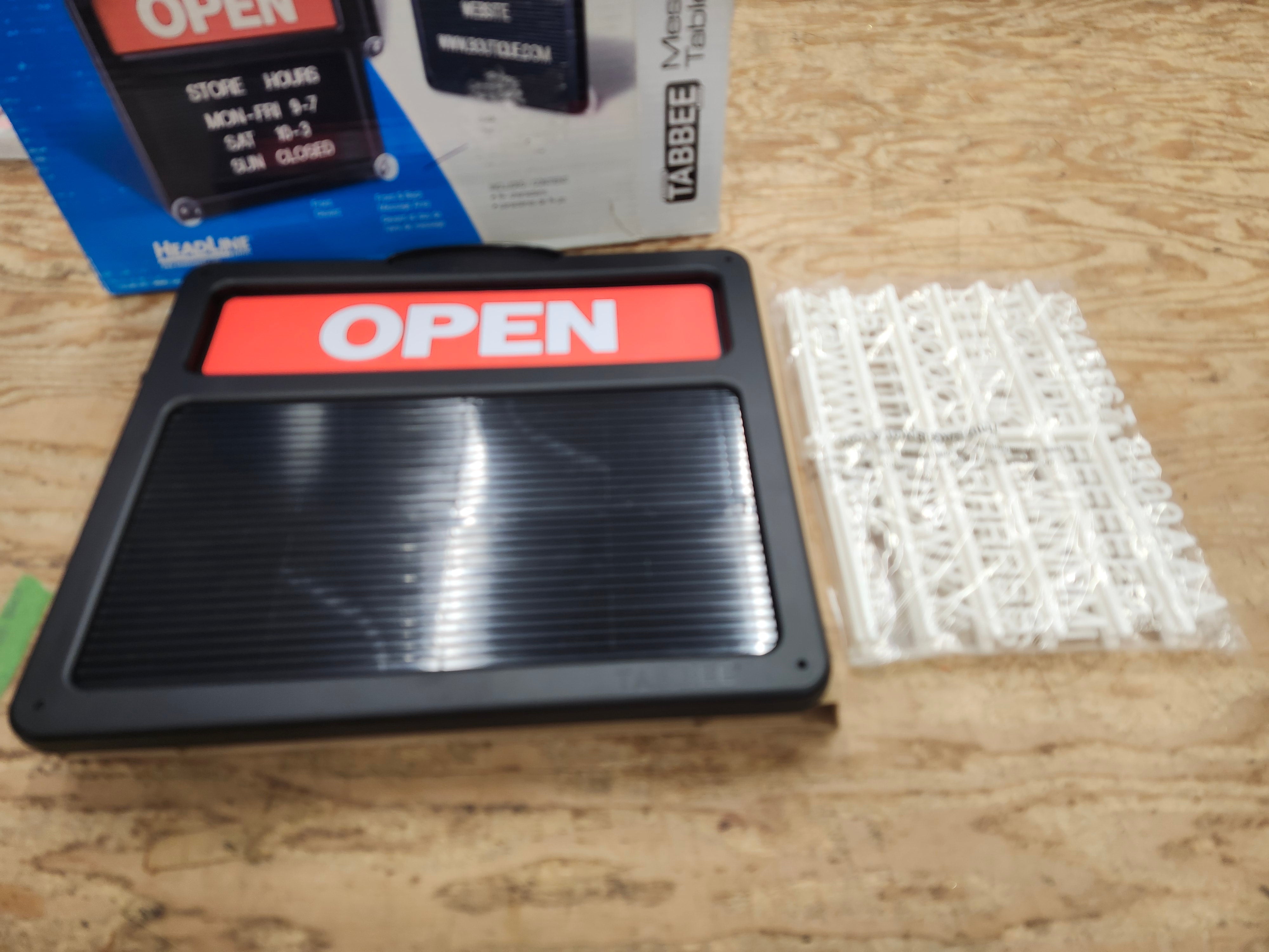 New Open & Closed business sign