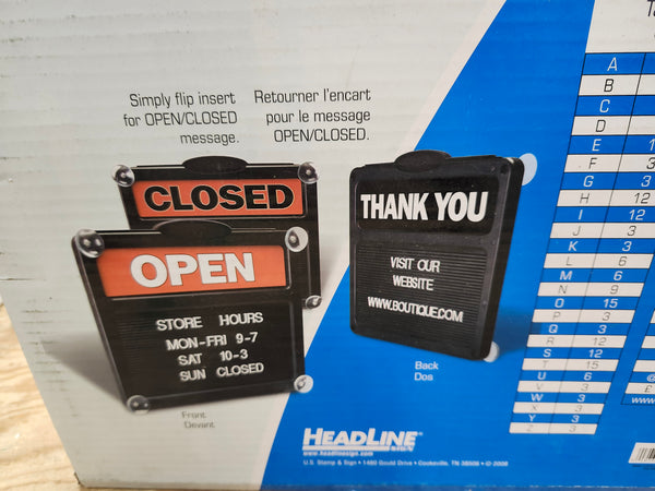 New Open & Closed business sign