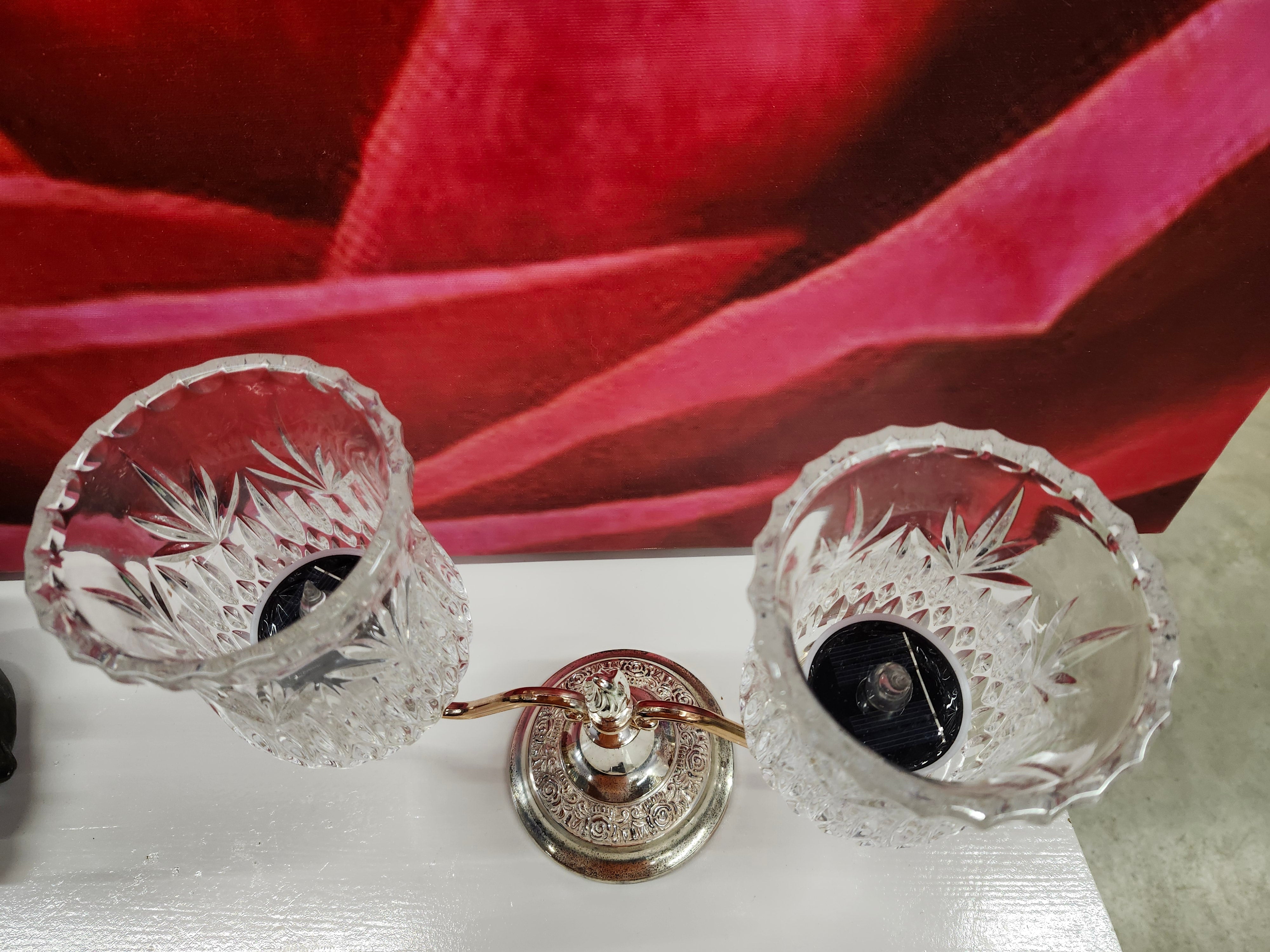 Hurricane crystal candle holder