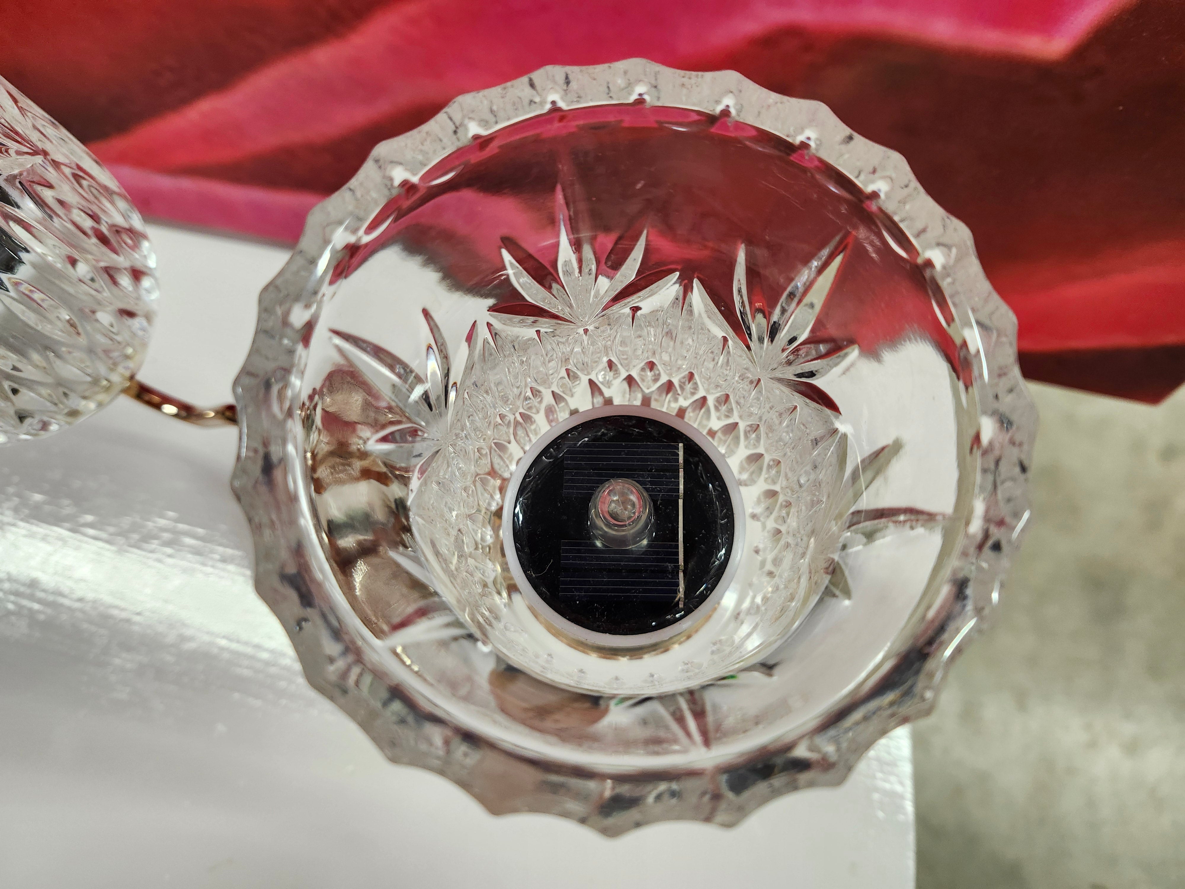 Hurricane crystal candle holder