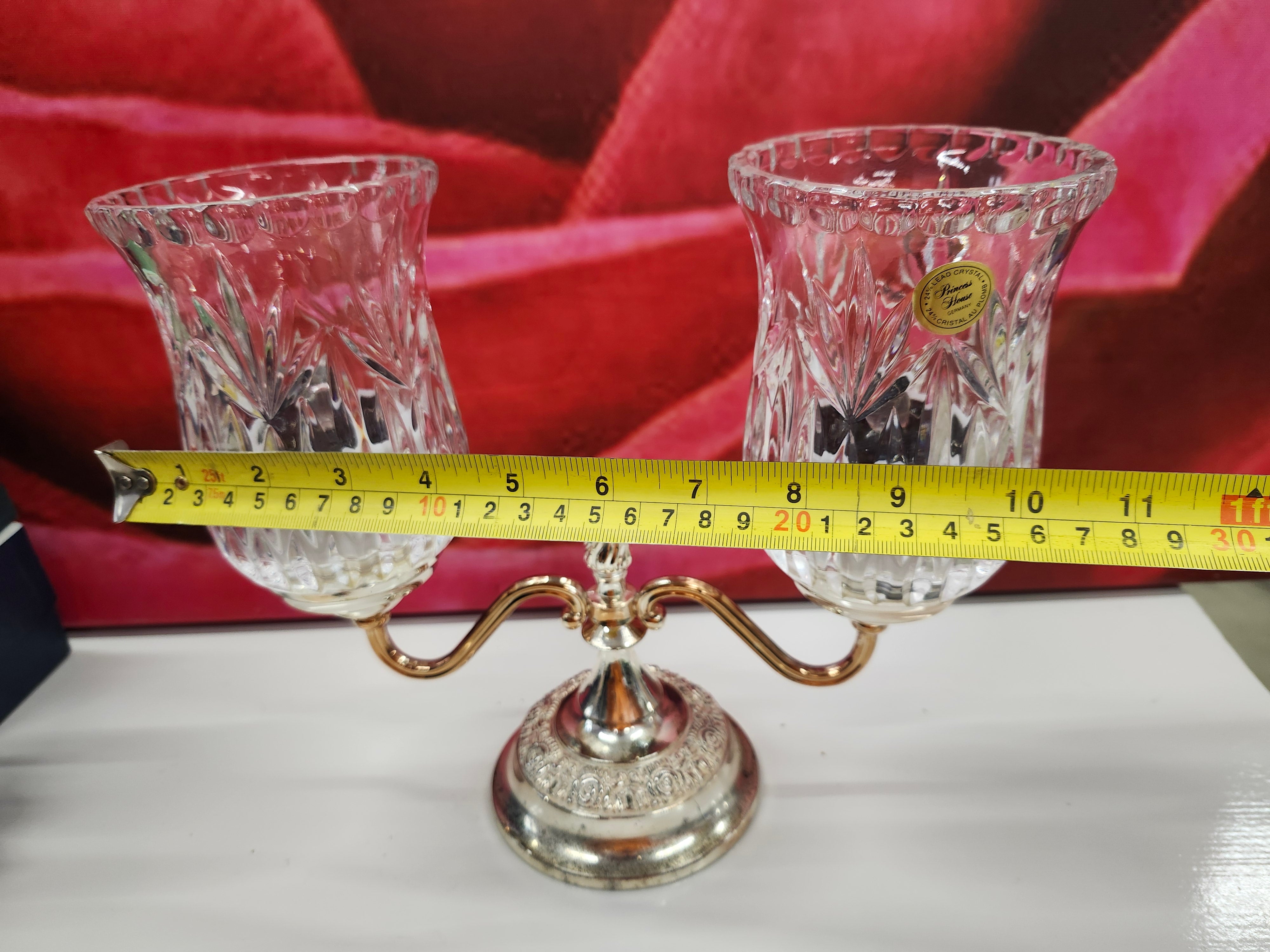Hurricane crystal candle holder