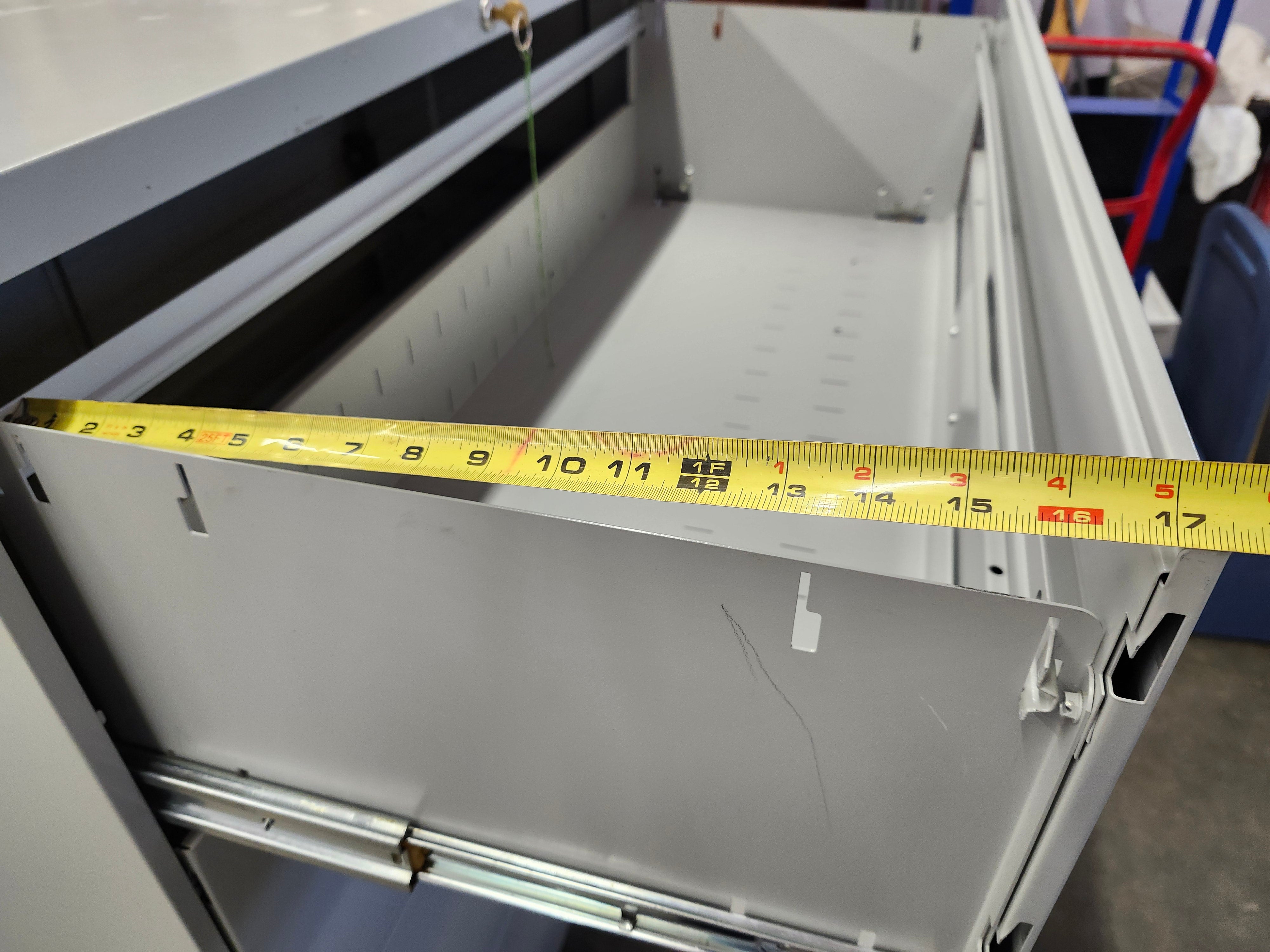 Filing cabinet with key