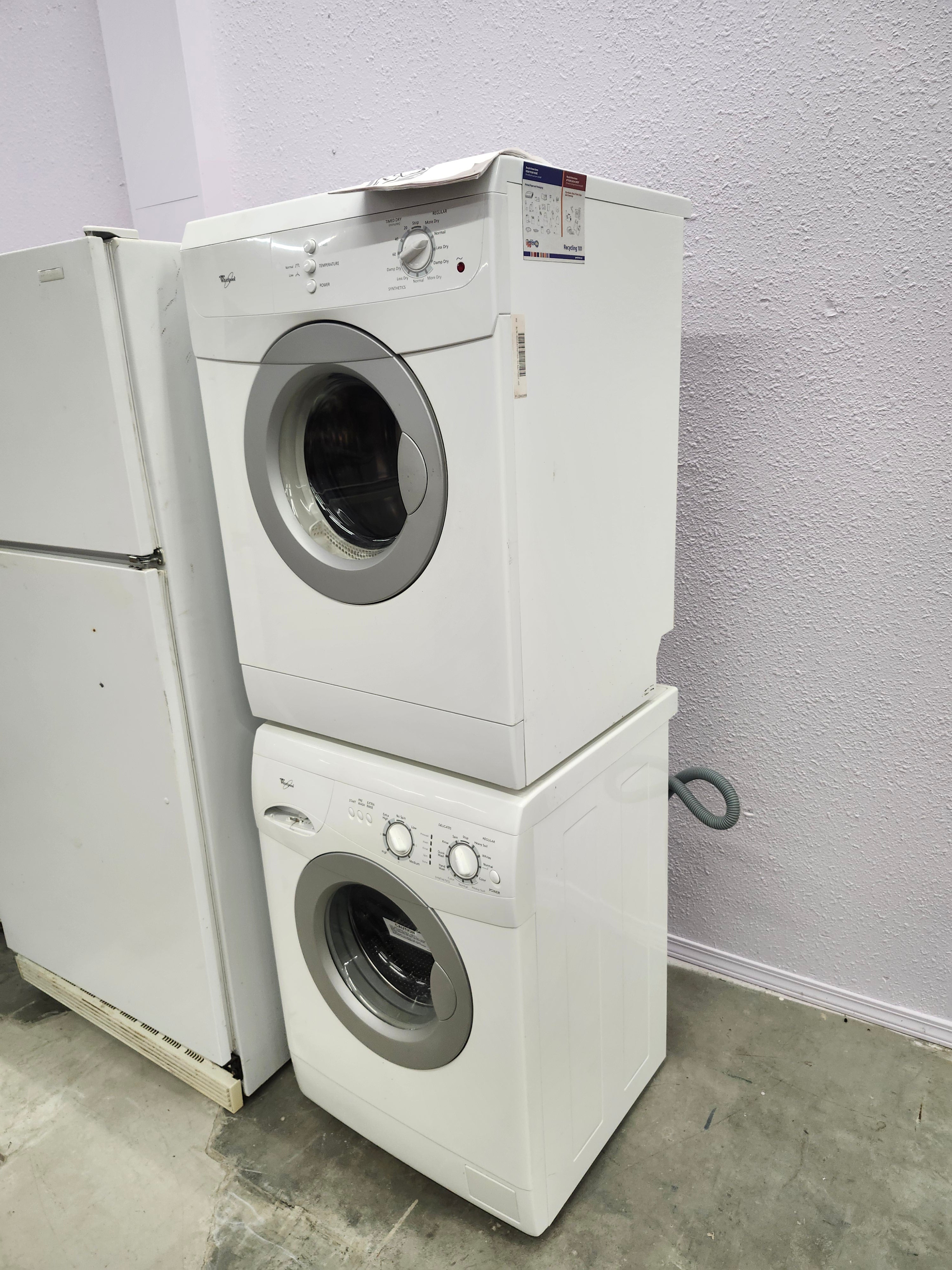 Apartment size stacking washer & dryer