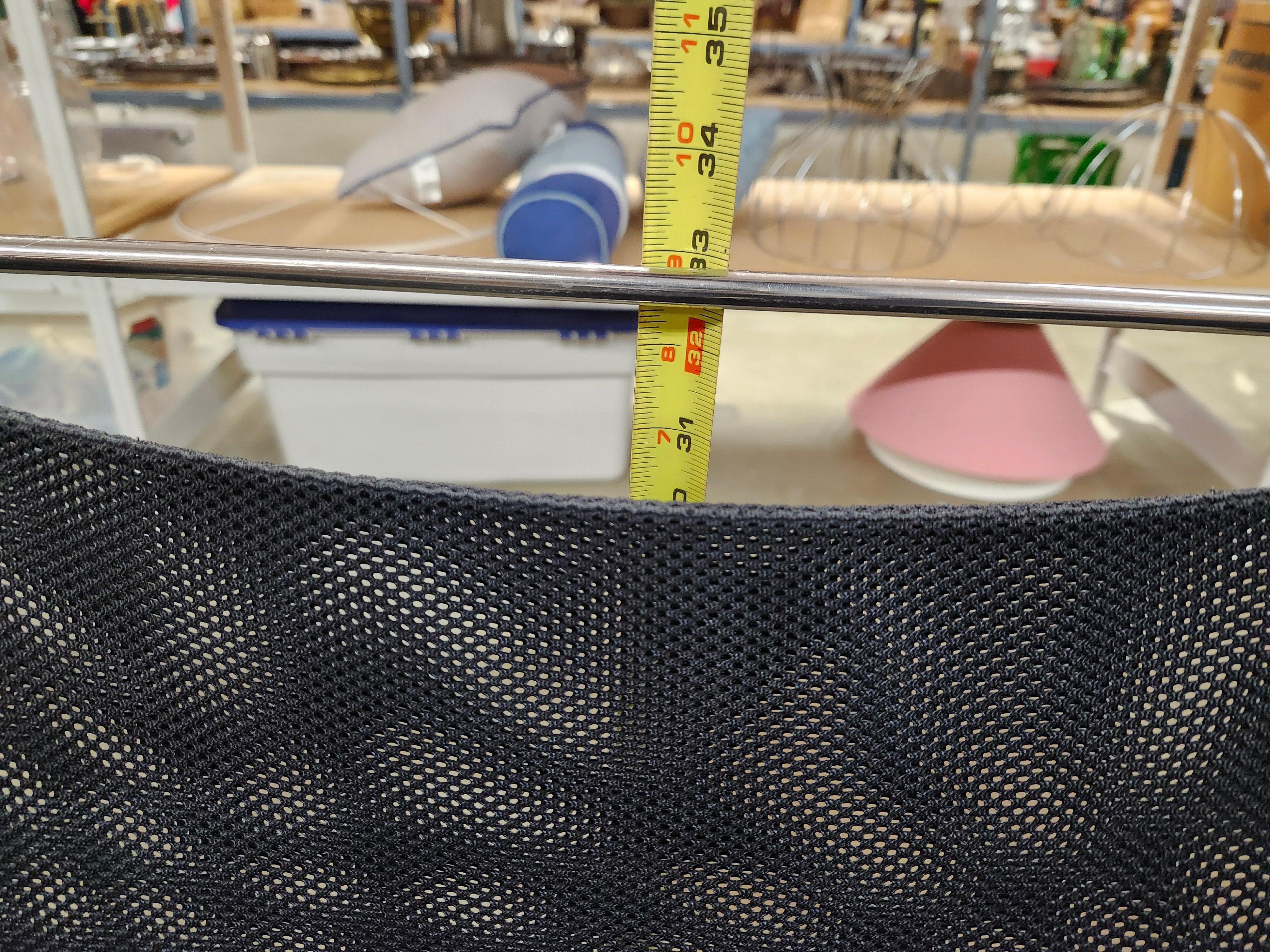 5 black office chairs