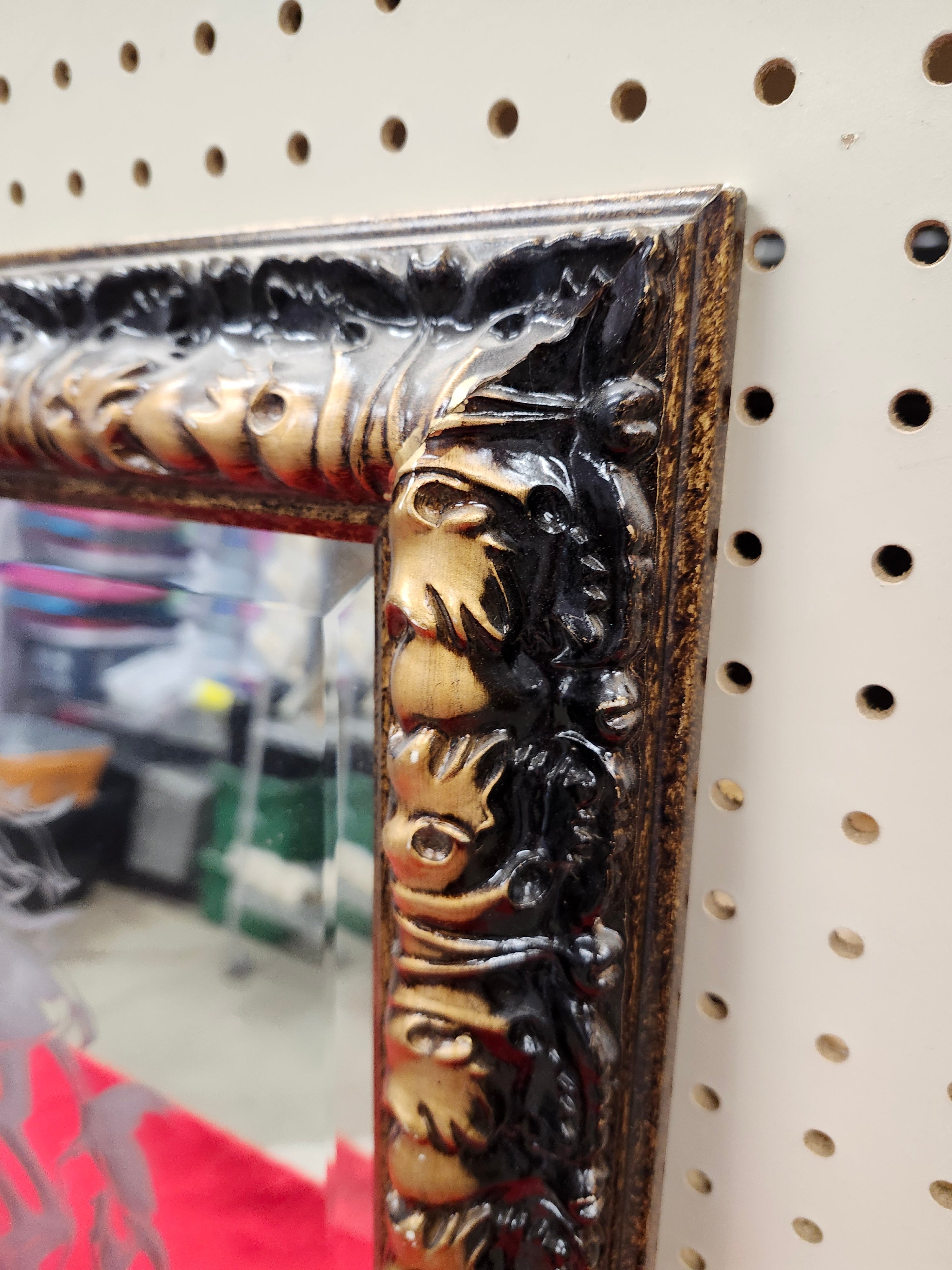 Aboriginal hand-made etched mirror of horse