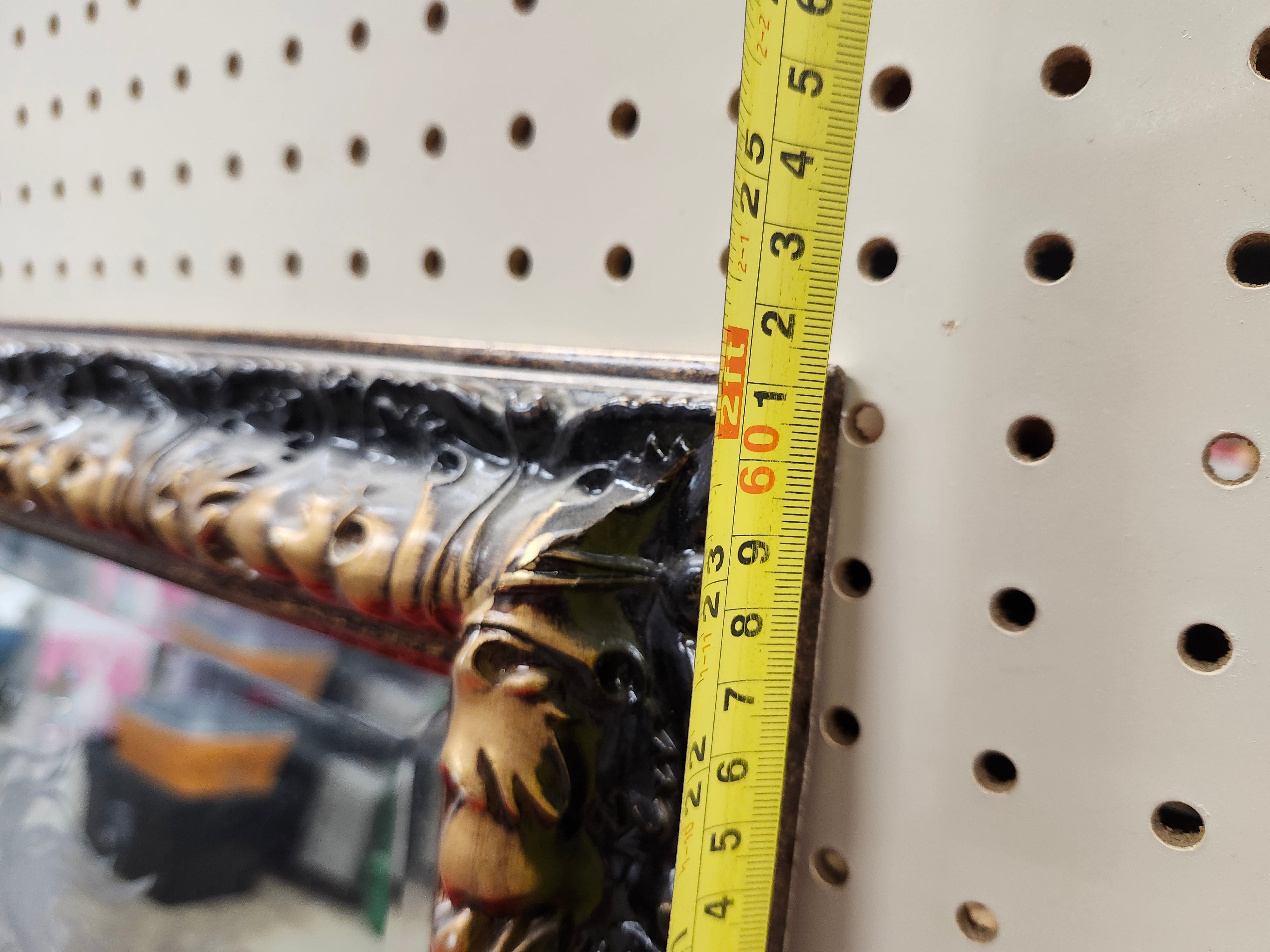 Aboriginal hand-made etched mirror of horse