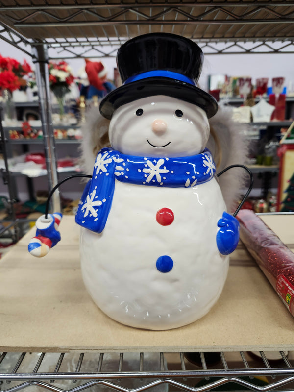 Ceramic snowman cookie jar