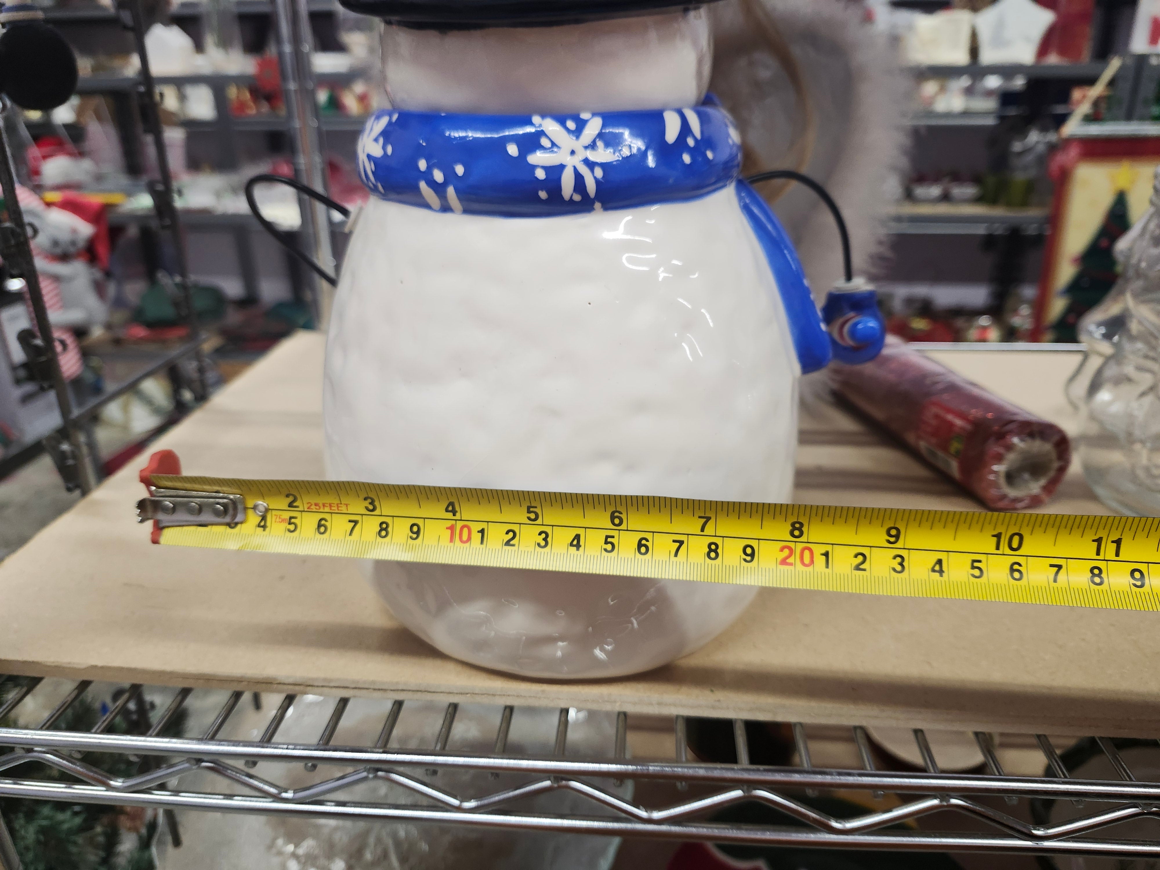 Ceramic snowman cookie jar
