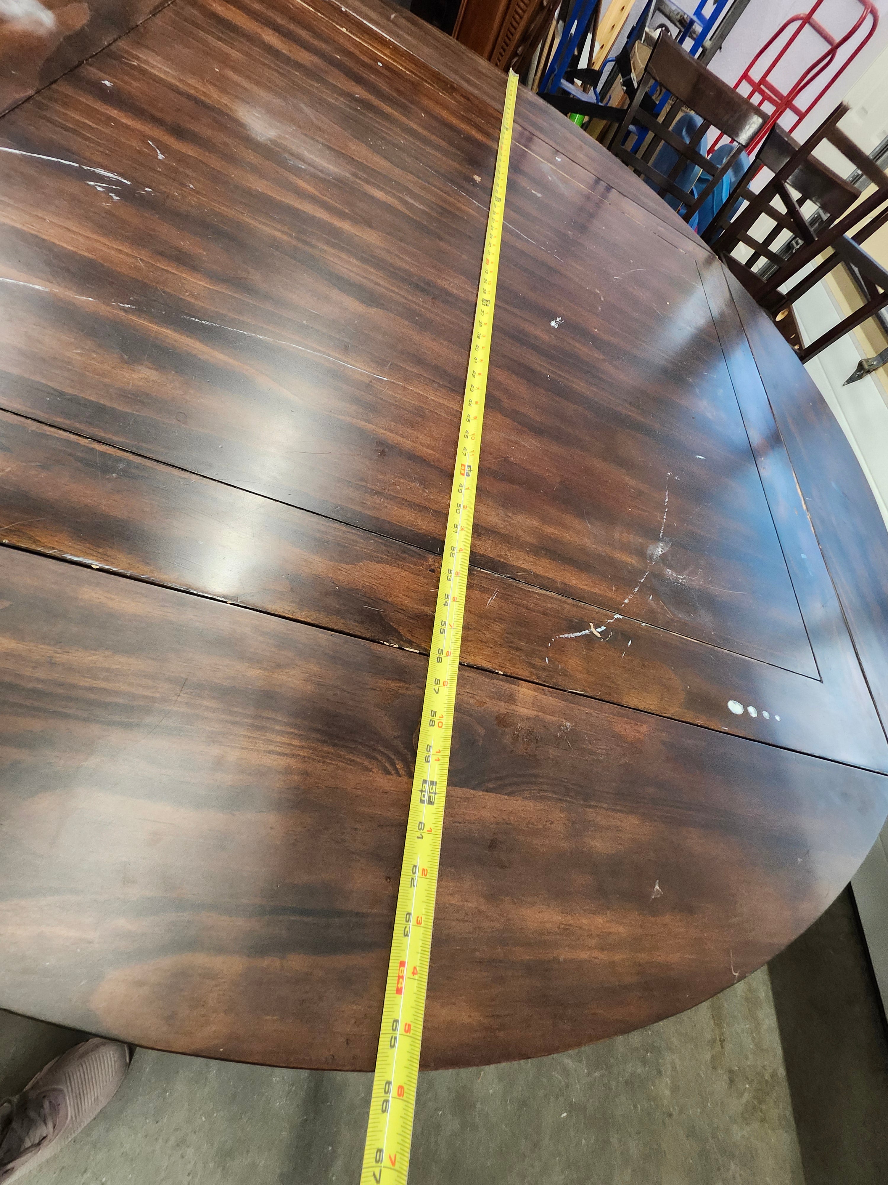 Dining set with 4 drop sides on each corner & 6 chairs with storage underneath table