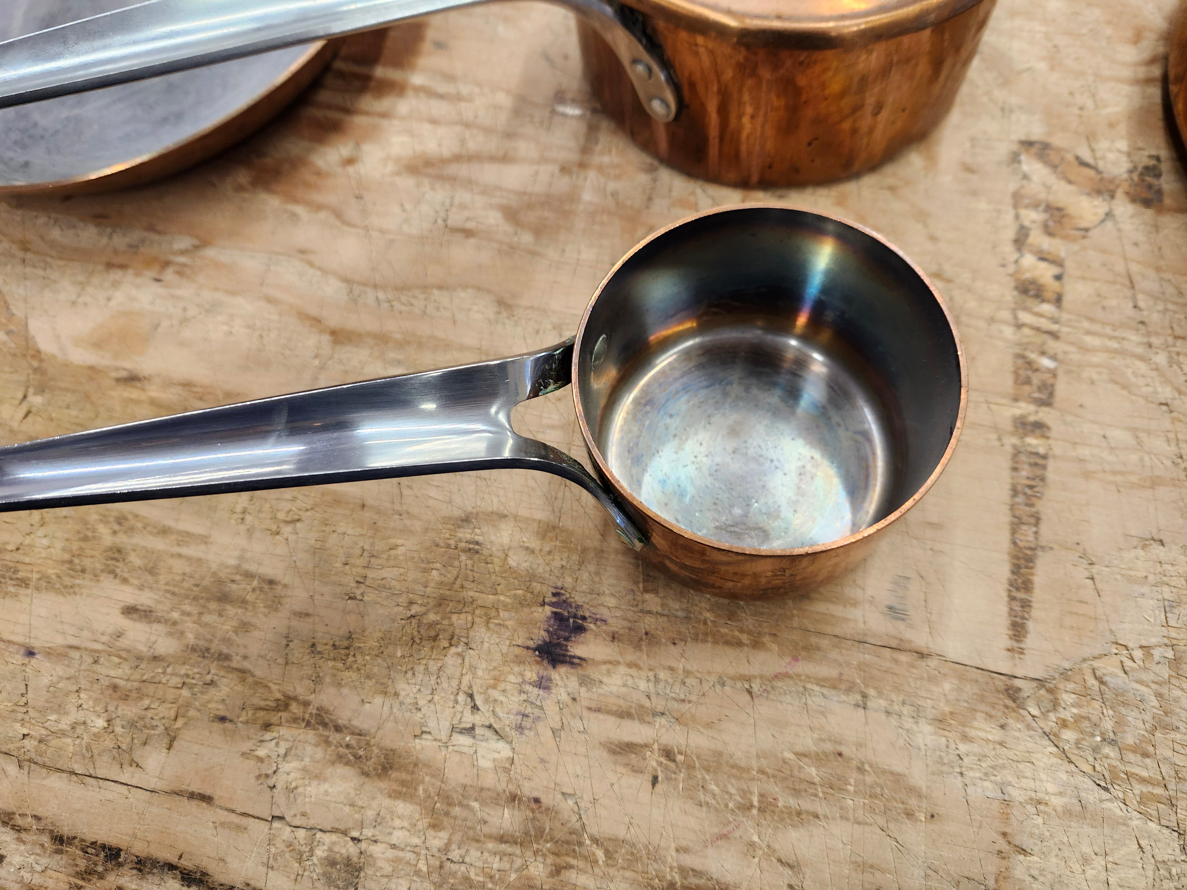 Copper frying pans and pots