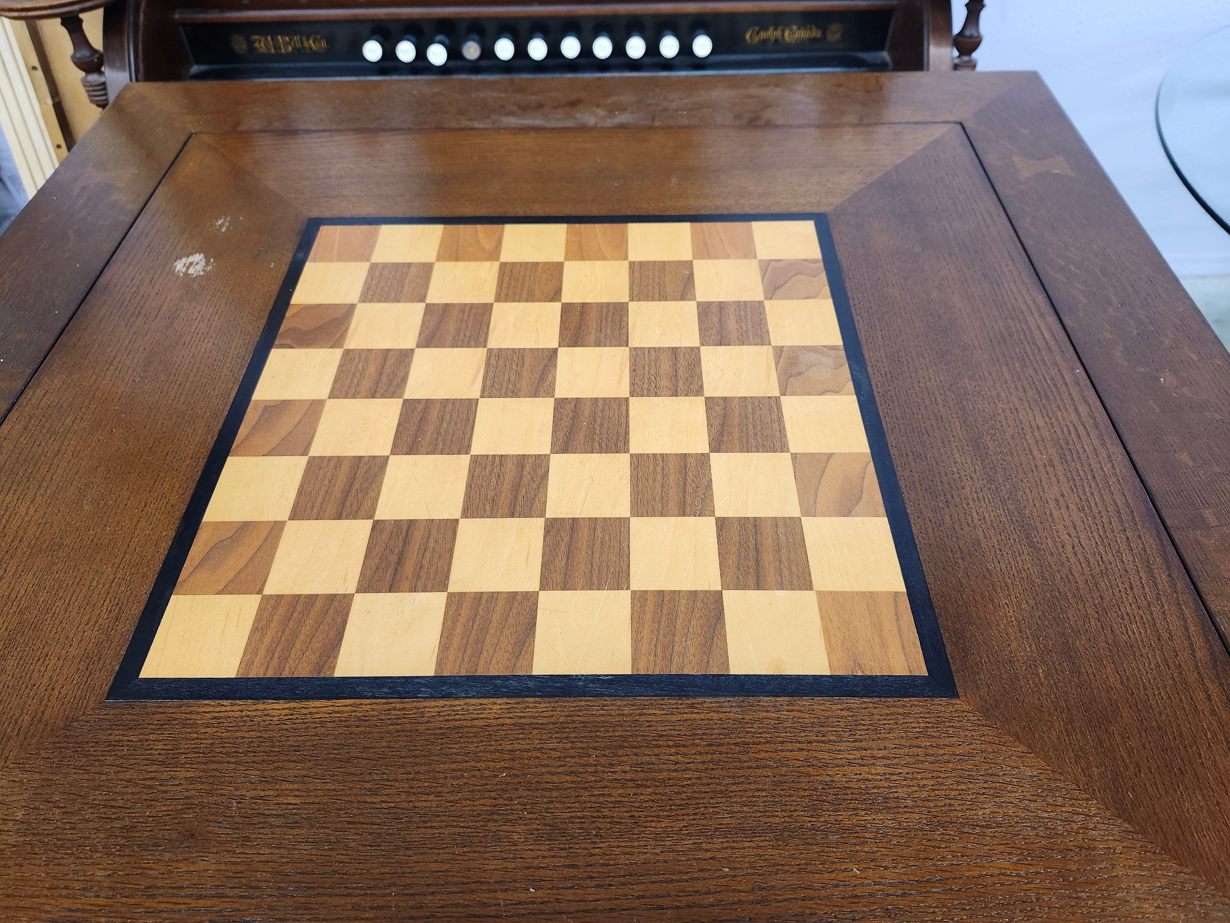 Bar height game table & 2 chairs