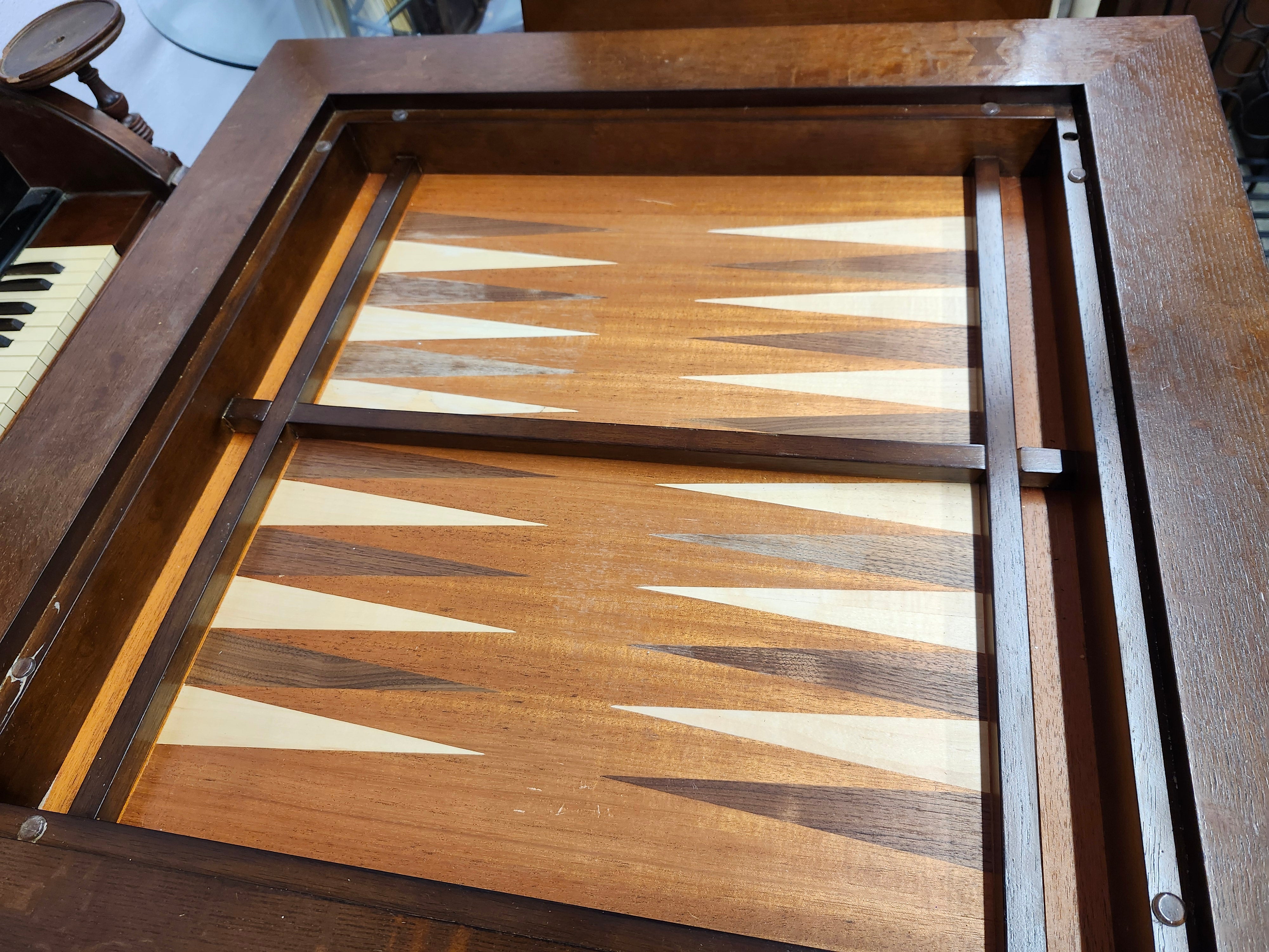 Bar height game table & 2 chairs