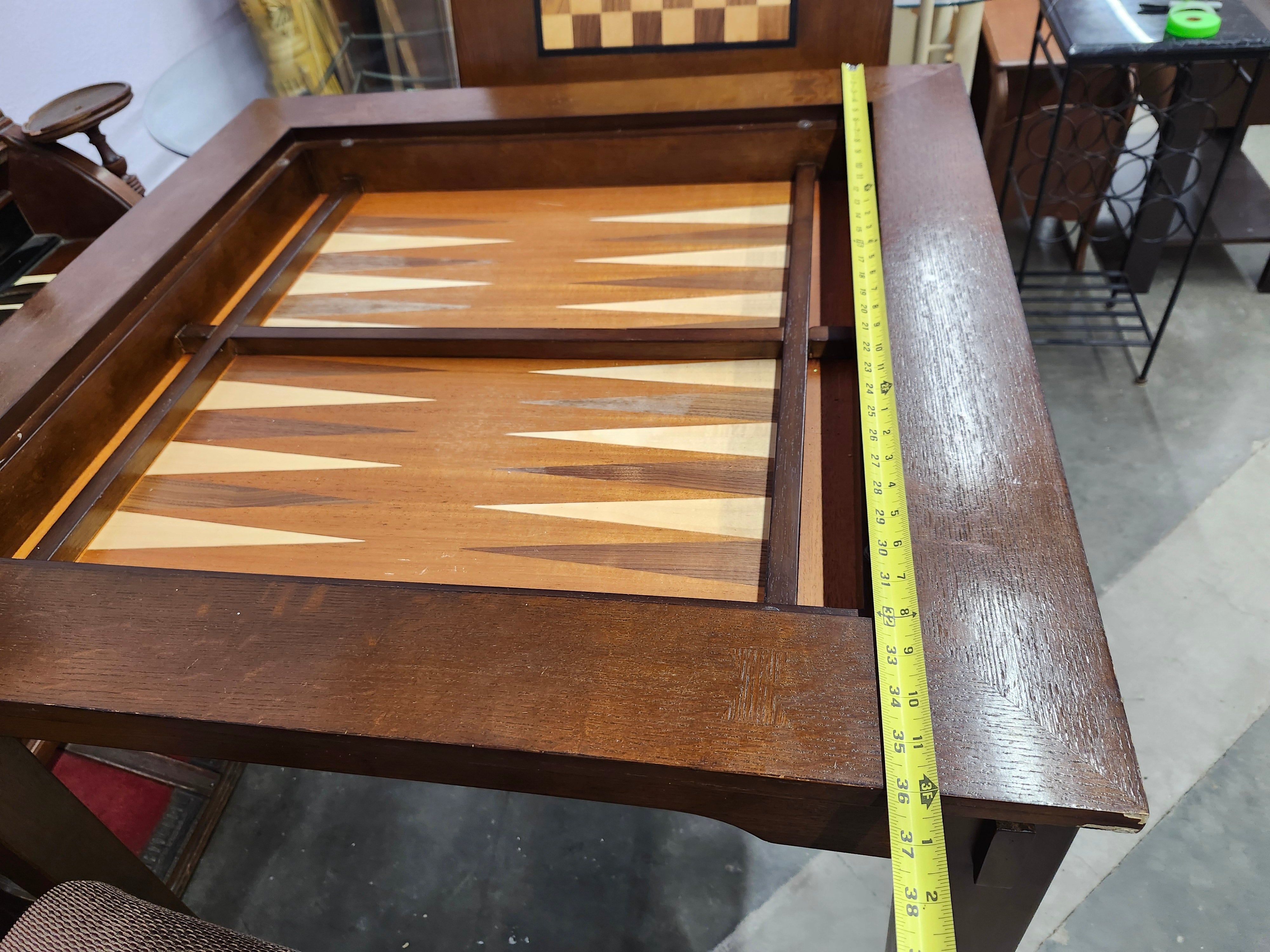 Bar height game table & 2 chairs