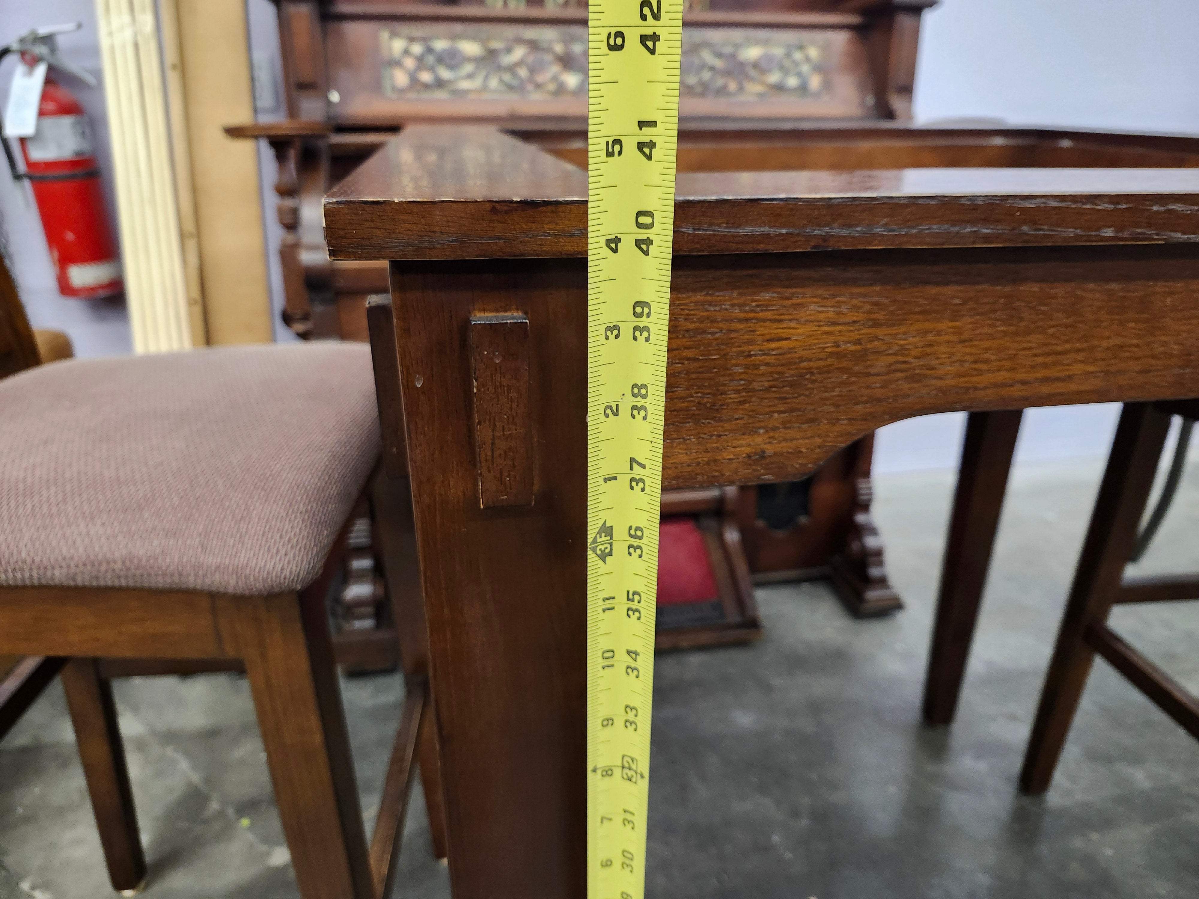 Bar height game table & 2 chairs