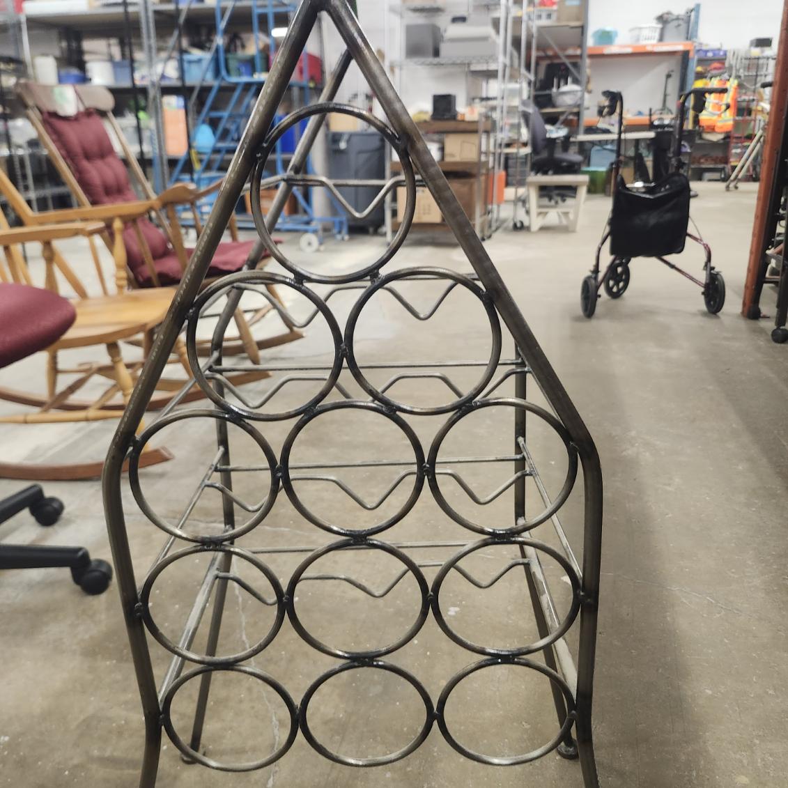 Metal Wine Rack – Holds 12 Bottles