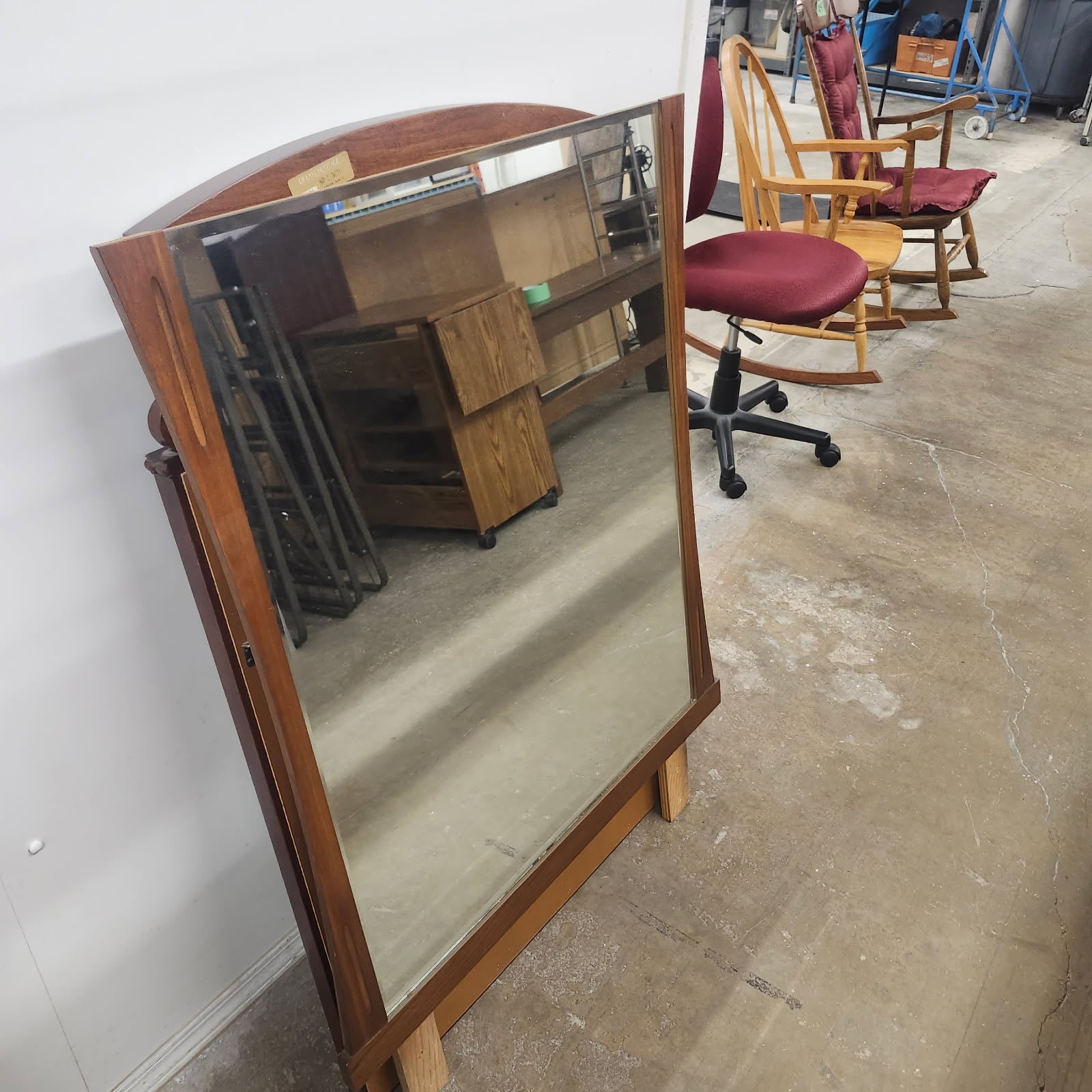 Mirror with Wooden Frame