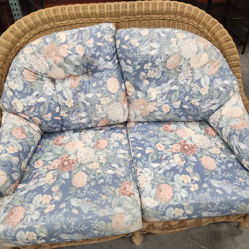 Wicker loveseat