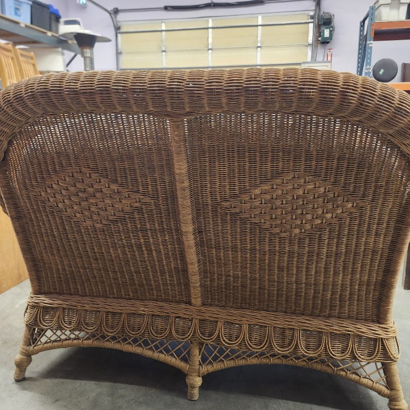 Wicker loveseat