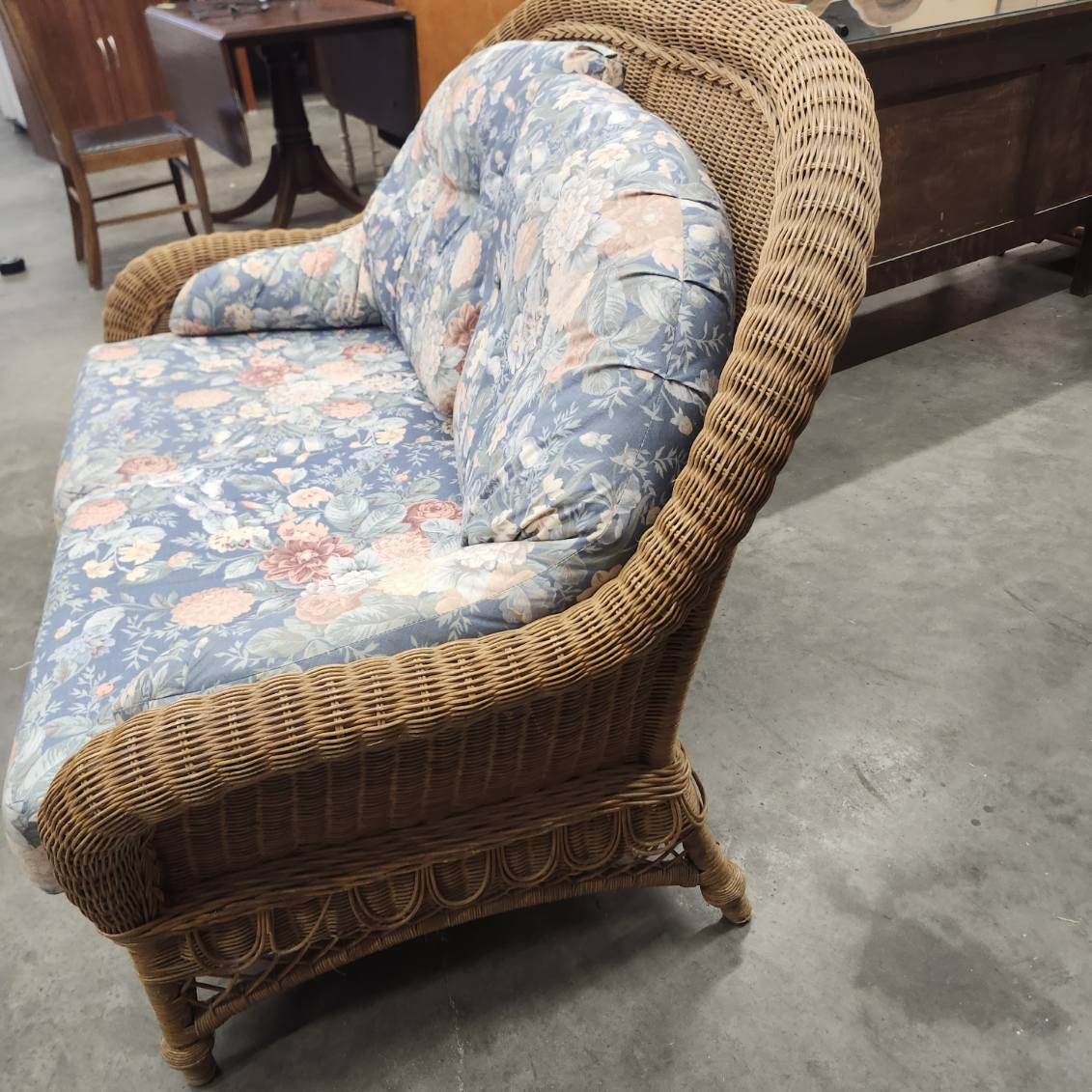 Wicker loveseat