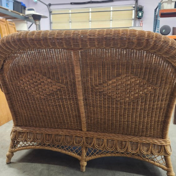Wicker loveseat