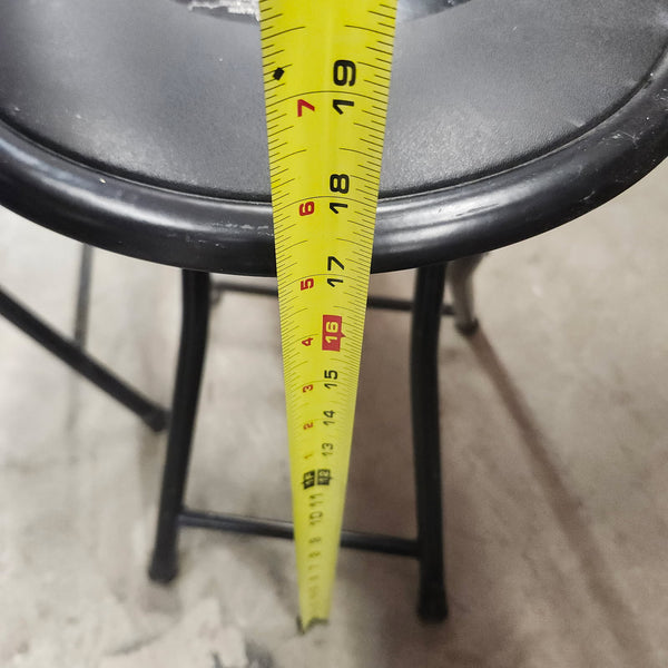 X2 black folding stools