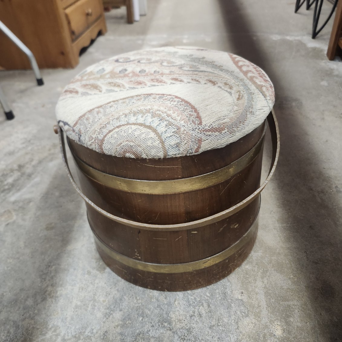 Stool with handle and storage