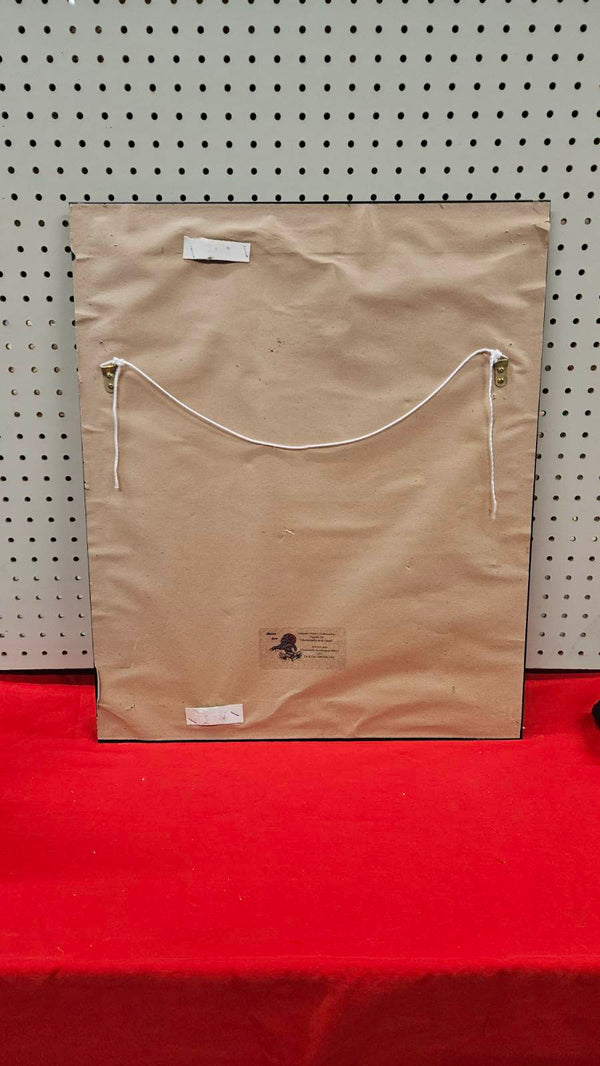 Aboriginal handmade etched mirror of horse