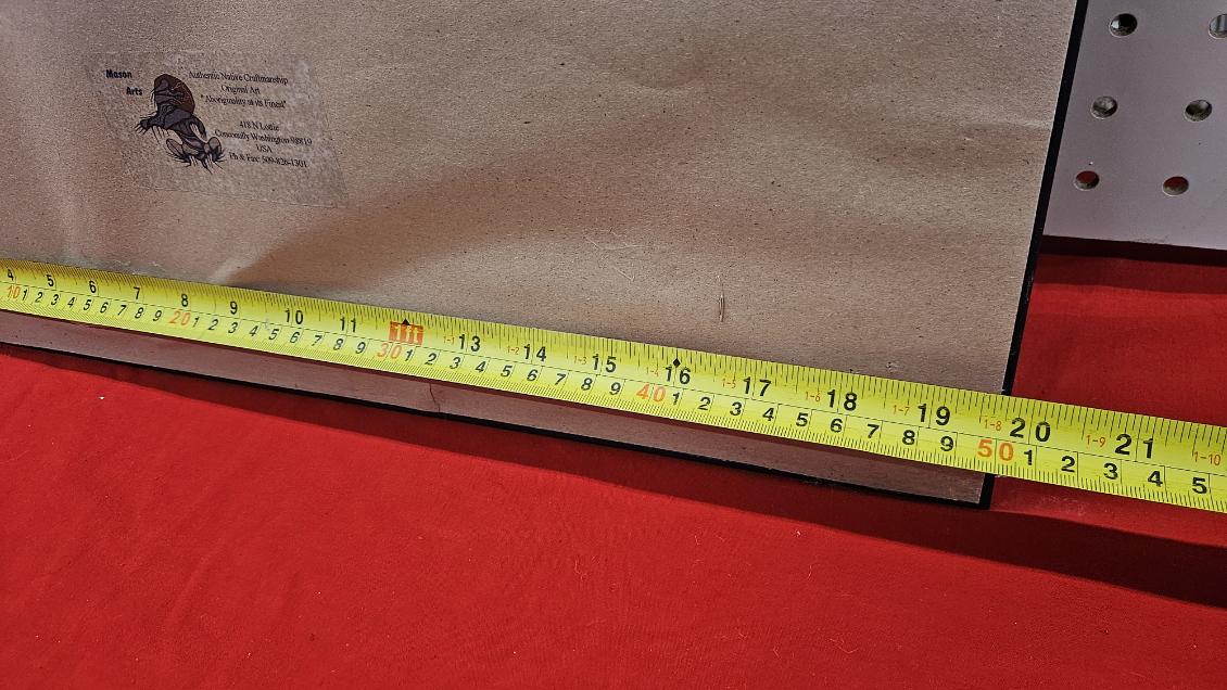 Aboriginal handmade etched mirror of horse