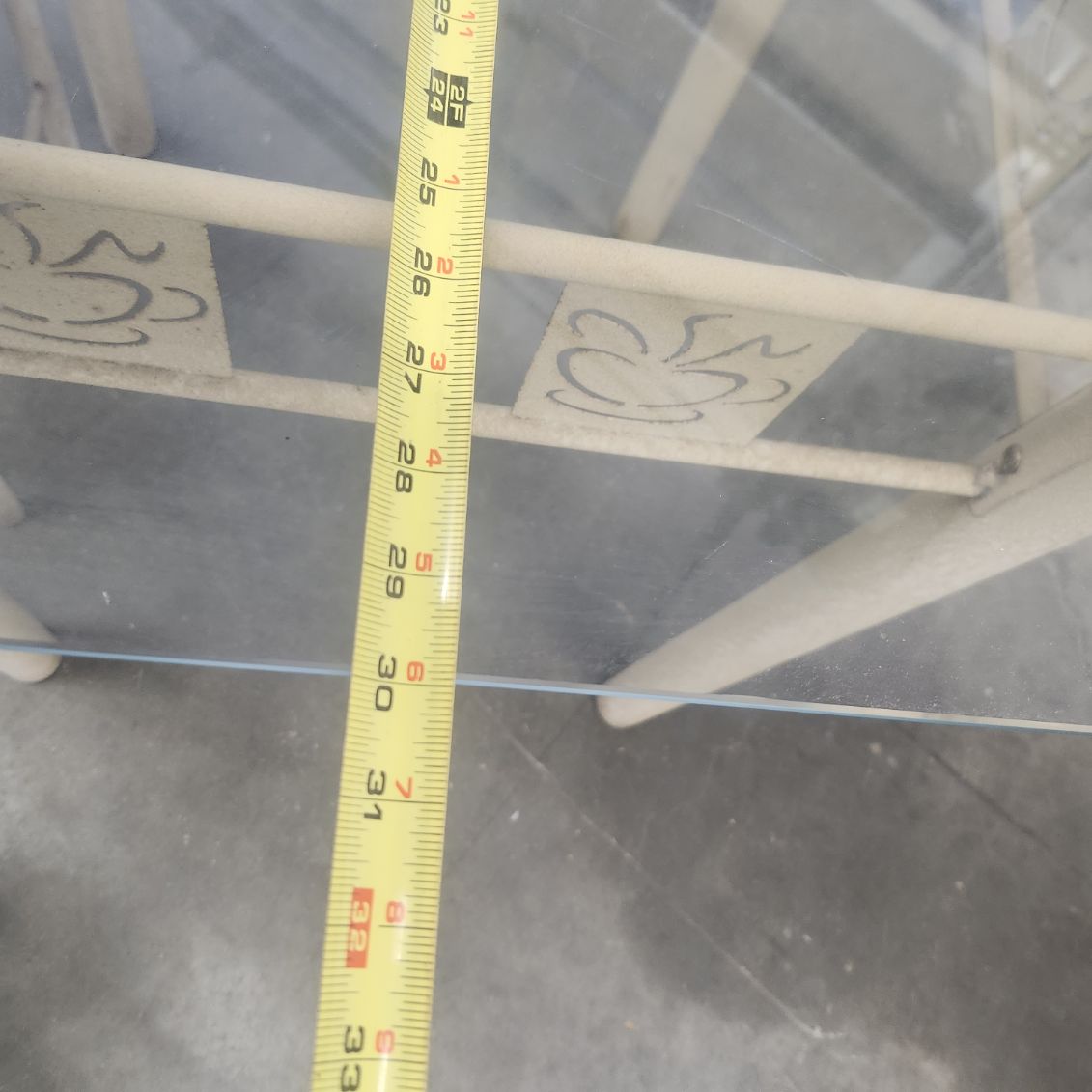 Glass table & 1 chair