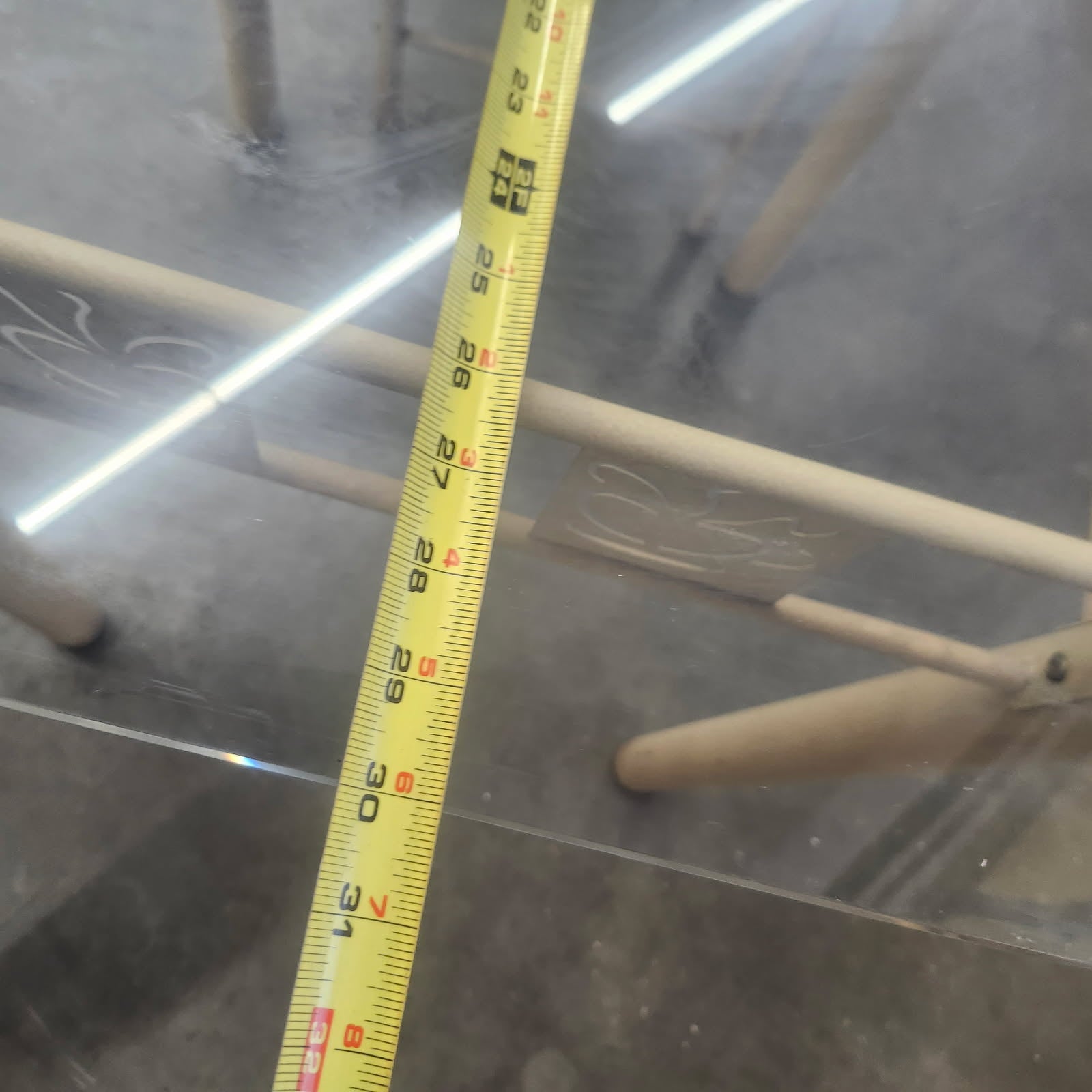 Glass table & 1 chair