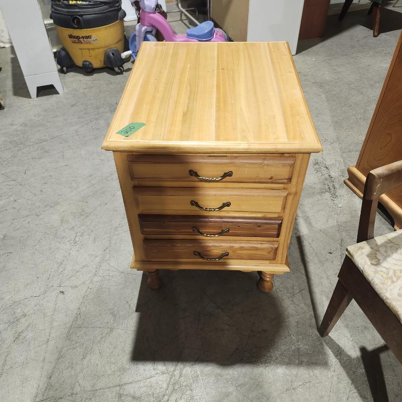 One of a kind: 4 T.V trays built into side table for storage