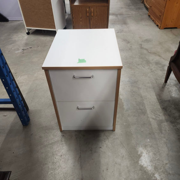 2-Drawer File Cabinet White Office Storage Unit