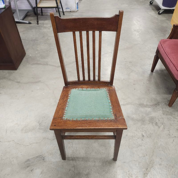 Antique Dining Chair Mission Style Slatted Wood