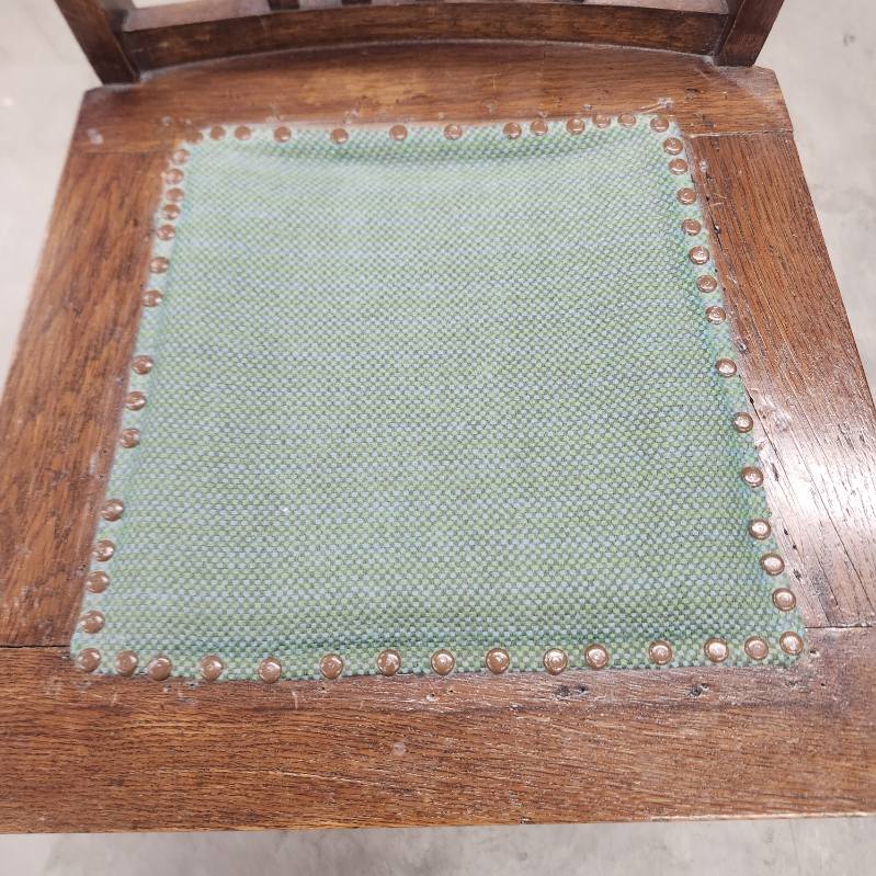 Antique Dining Chair Mission Style Slatted Wood