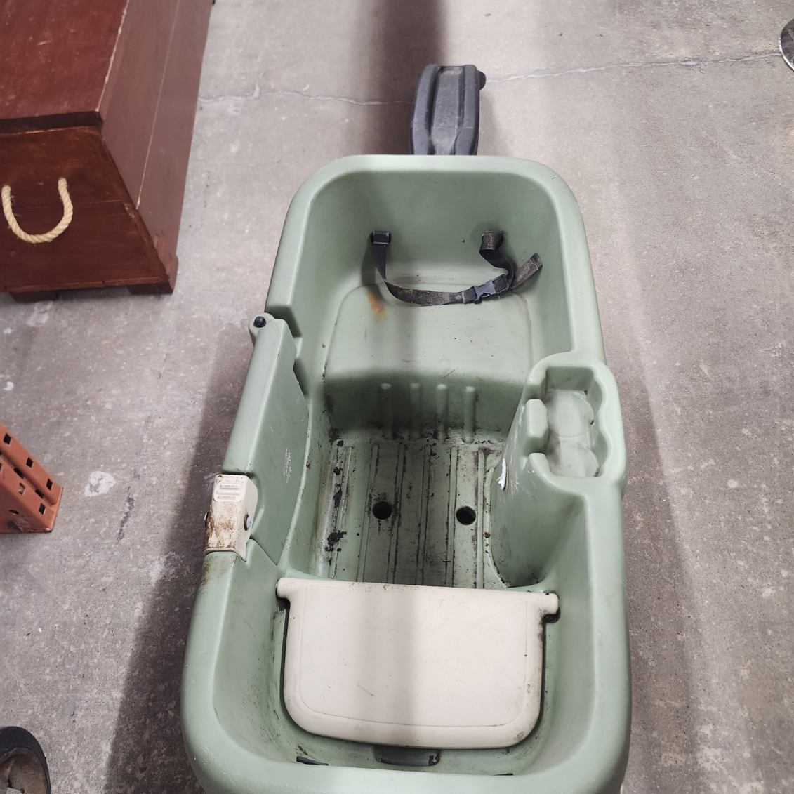 Kids Wagon Trailer Green Plastic Outdoor Toy