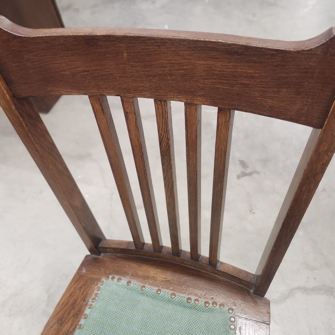 Antique Dining Chair Mission Style Slatted Wood