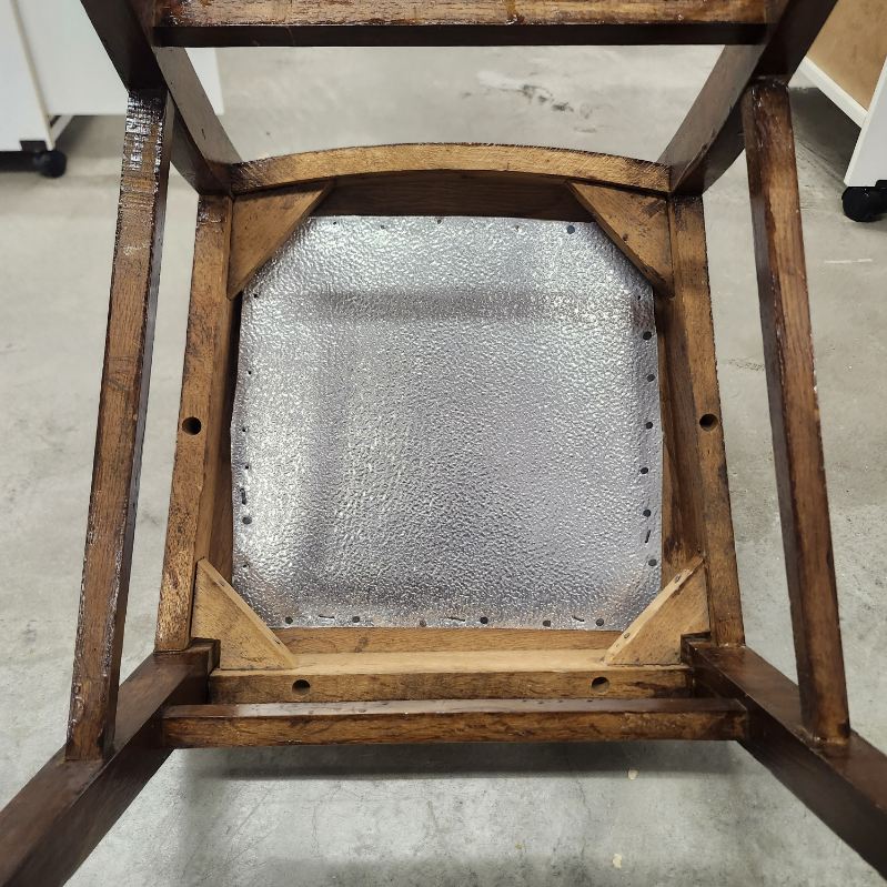 Antique Dining Chair Mission Style Slatted Wood